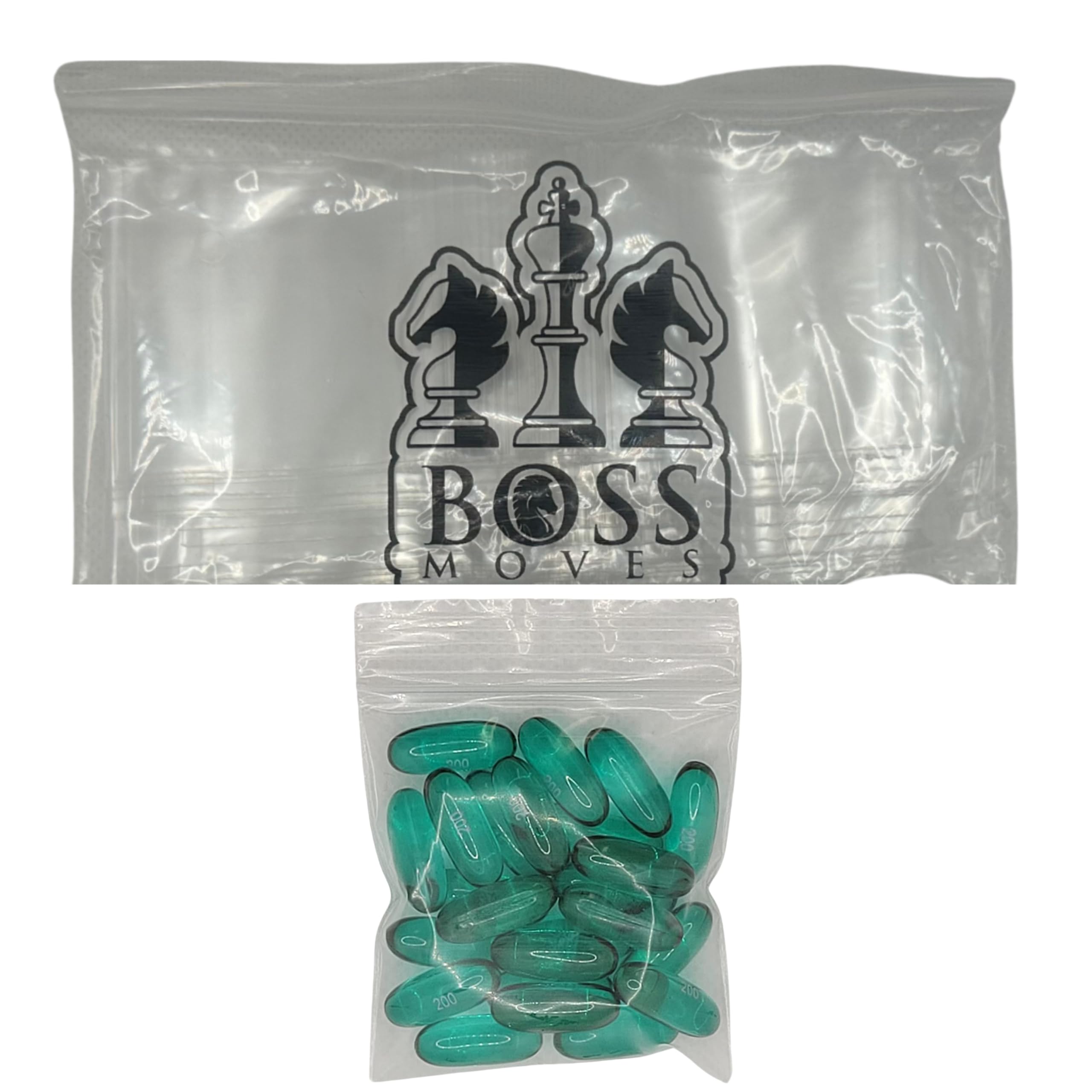 Boss Moves Strong Mini Zip Bags 2x2 Inch (100 Pack) - Reclosable, Reusable Plastic Storage Bags for Snacks, Jewelry, Crafts & Travel Organization | Small Ziplock Baggies, Poly Bags, Resealable Pouches
