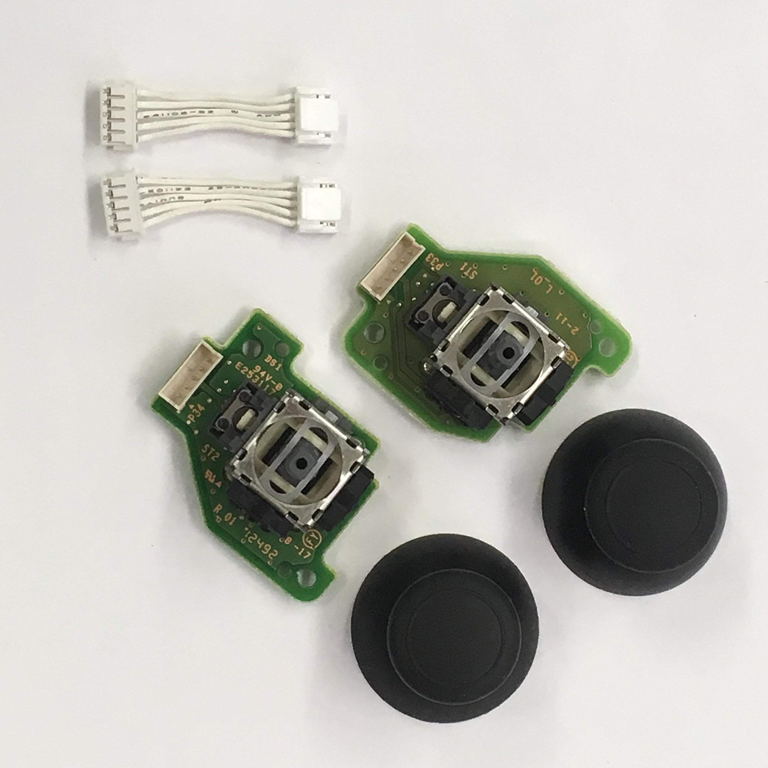 Original Wii U Gamepad Analog Stick with PCB Board - Left & Right Thumbstick Set with Joystick Cap Replacement Parts for Nintendo Wii U Controller Repair | DIY Gaming Accessories | Enhance Gameplay for Home Use, Professional Repairs & Console Maintenance | Perfect for Wii U Controller Fixes, Gaming Enthusiasts & Repair Shops | Smooth Gaming Experience for Action, Adventure & Multiplayer Games