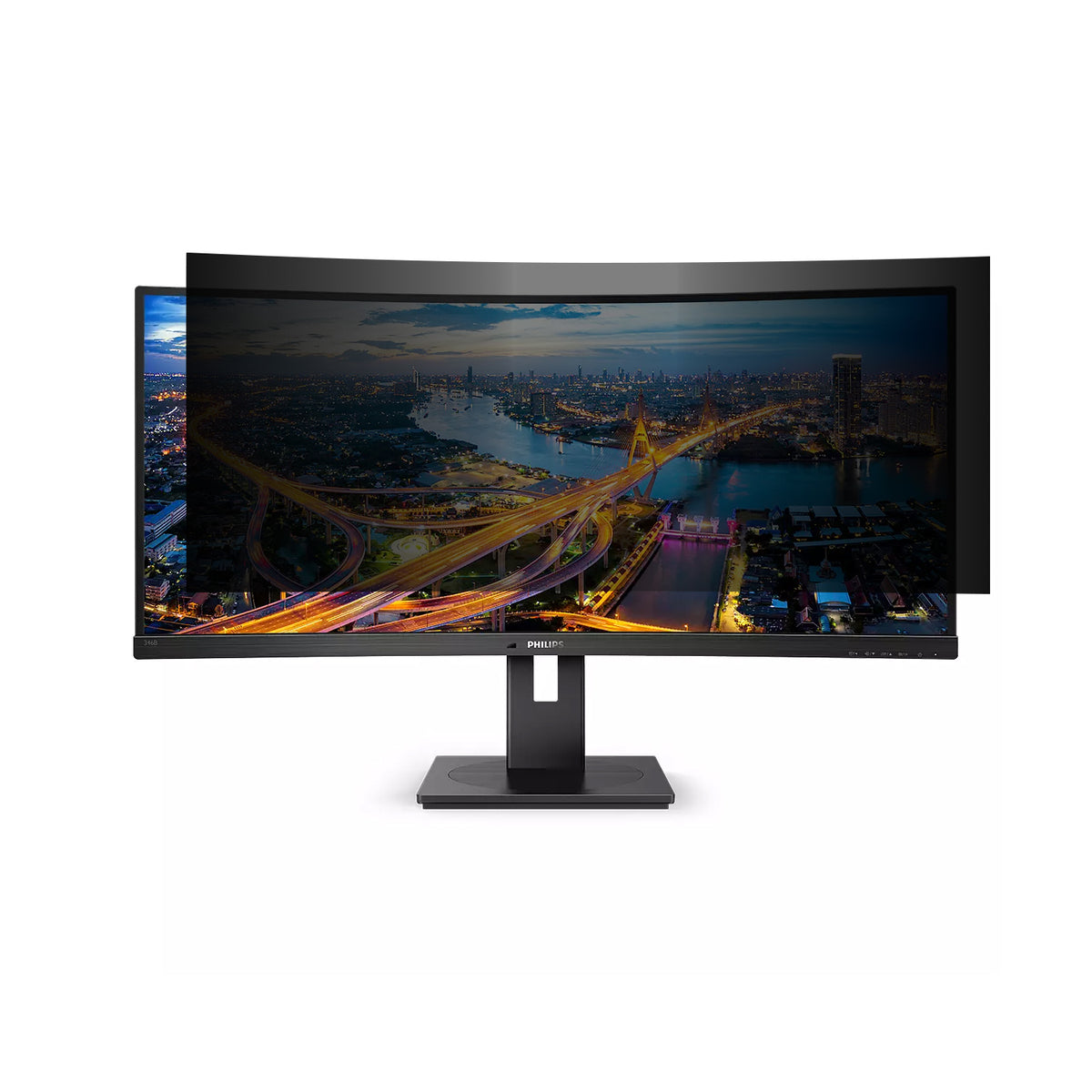 4Vu™ Anti-Glare Privacy Screen Protector for 34-Inch Curved Monitors - Reduce Eye Strain & Enhance Security for Office & Gaming Setup