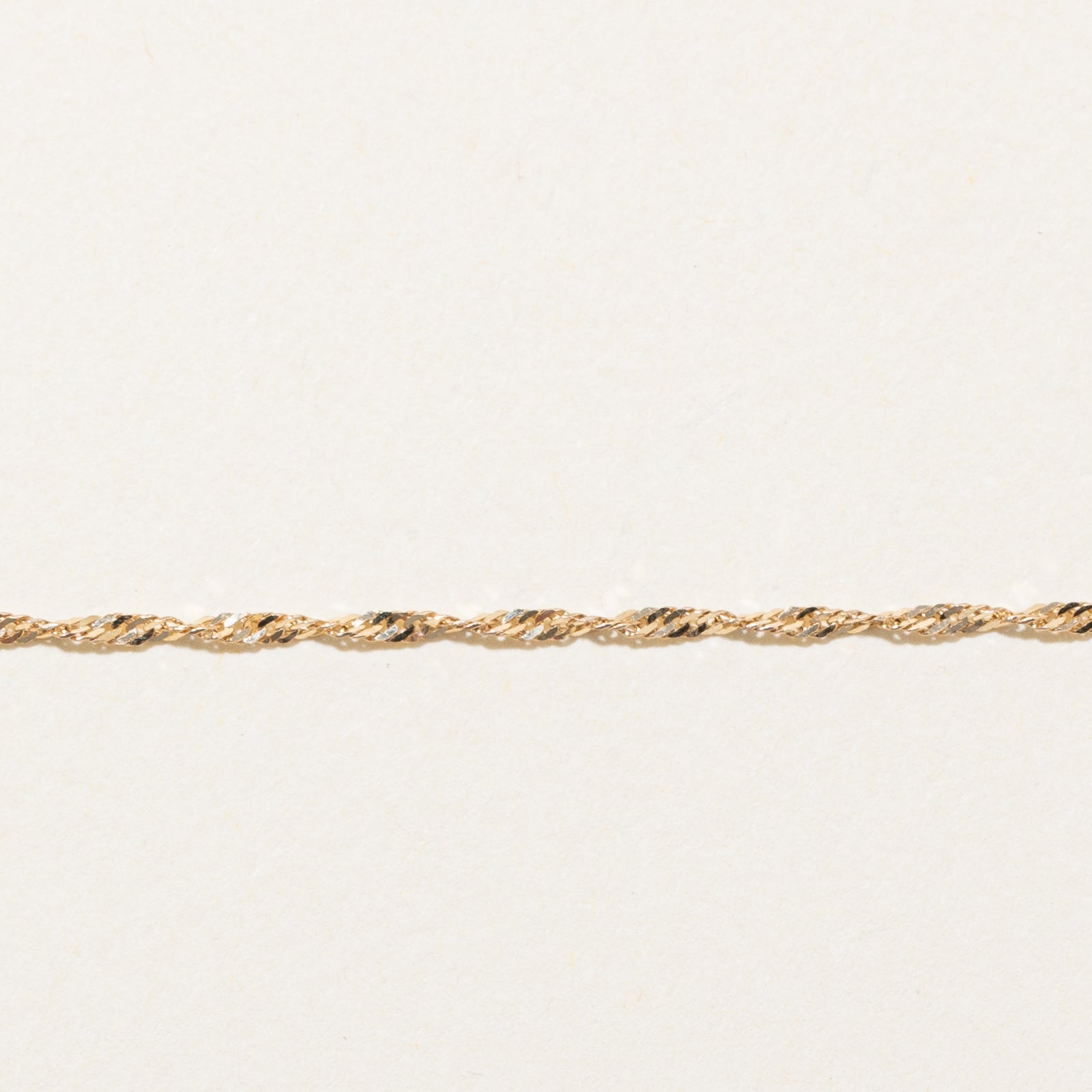 10k Yellow Gold Singapore Chain Bracelet for Women - 7.5 Inch Dainty & Elegant Jewelry Gift for Birthday, Anniversary & Special Occasions