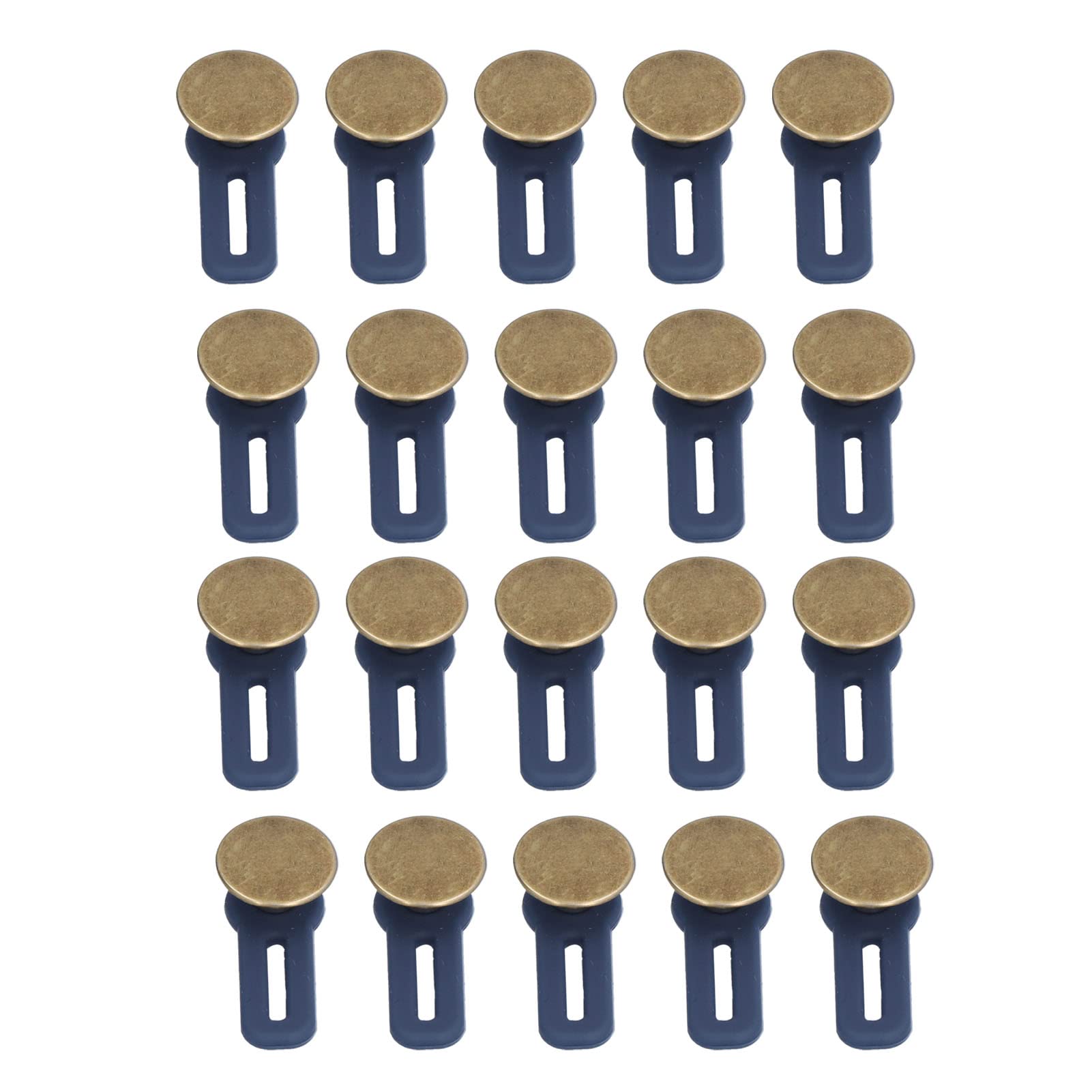 20Pcs Adjustable Jean Button Pins - No Sew Removable Denim Buttons for Pants & Jackets - Easy Installation DIY Repair Kit for Clothing & Fashion Accessories - Perfect for Jeans Repair, DIY Projects & Wardrobe Updates