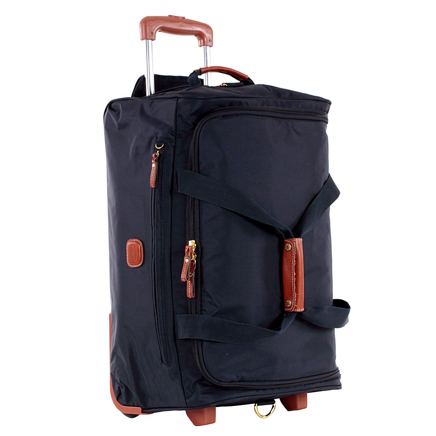 Bric's X-Bag 21 Inch Rolling Duffel Carry On Luggage - Luxury Weekender Travel Bag for Men & Women - Navy Blue - Perfect for Air Travel, Weekend Getaways & Business Trips