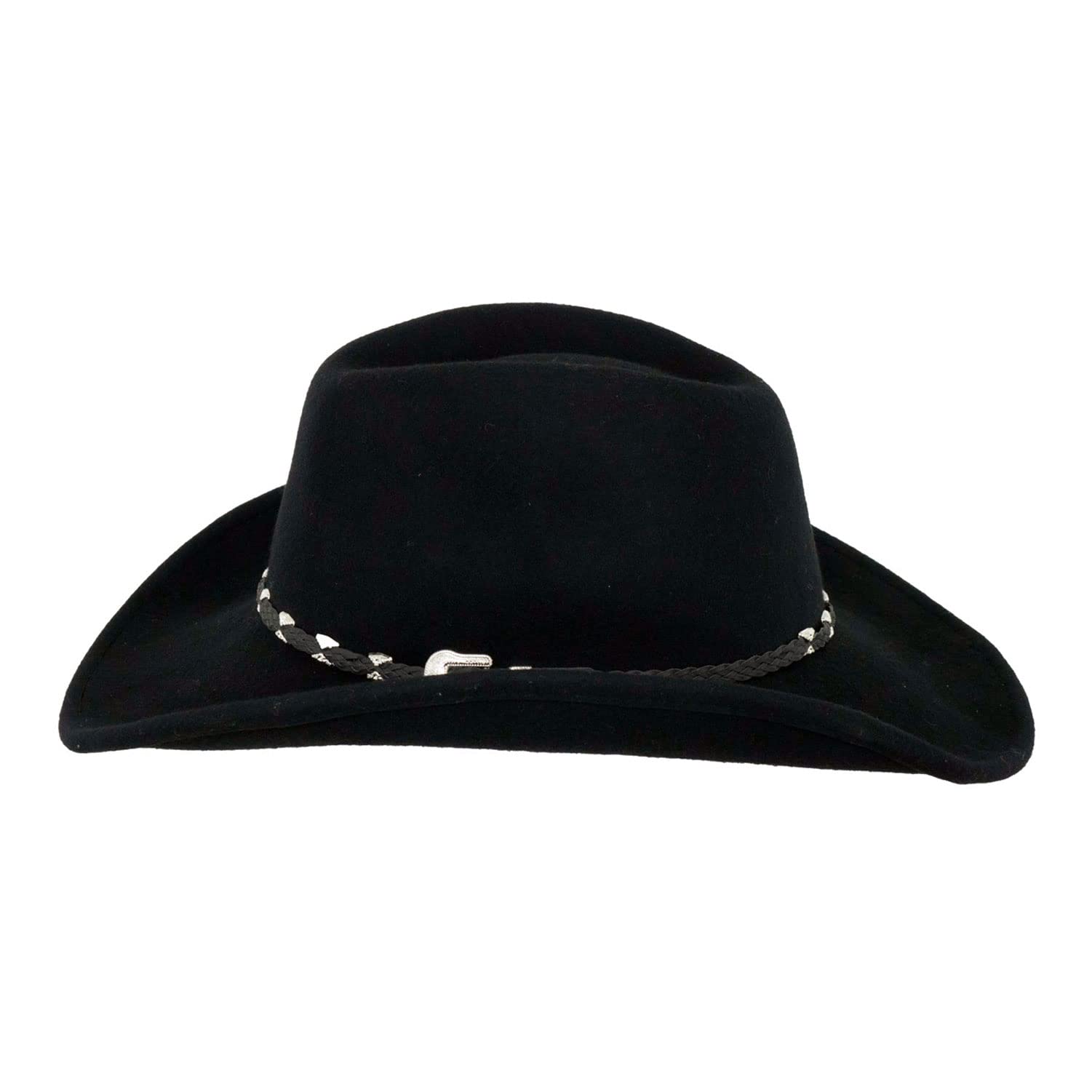 Outback Trading Company Men's Wallaby Durable Wool Western Cowboy Hat with Wire Brim & Buckle Hatband - Perfect for Rodeo, Ranch Work & Outdoor Adventures