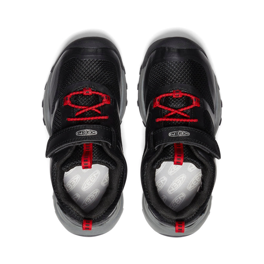 Waterproof Kids' Shoes - Little Wanduro Sneakers for Boys & Girls | Black & Ribbon Red | Perfect for Rainy Days & Outdoor Play