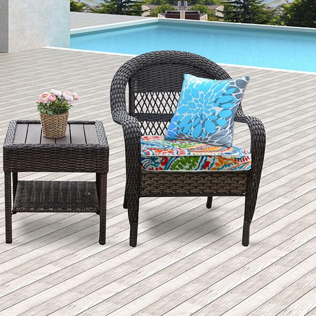 JMGBird Waterproof Outdoor Pillows Set of 2 - 18x18 Inch All-Weather Decorative Throw Pillows with Inserts for Patio Furniture, Garden, Poolside & Porch Decor