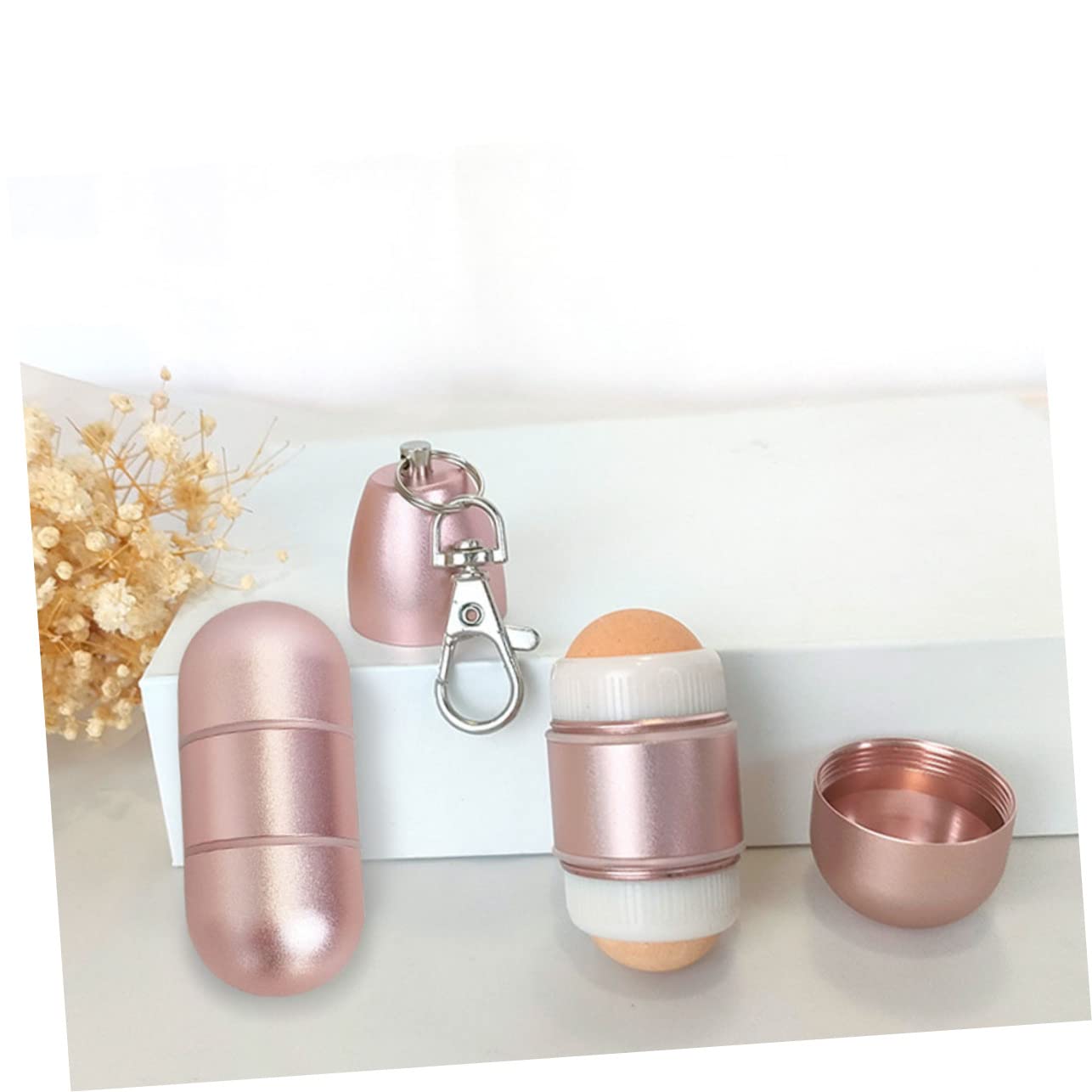 Volcanic Stone Face Roller Ball Massager - Aluminum Shell Portable Facial Massage Tool for Oil Control & Skin Tightening - Perfect for Skincare Routine, Relaxation & Reducing Puffiness