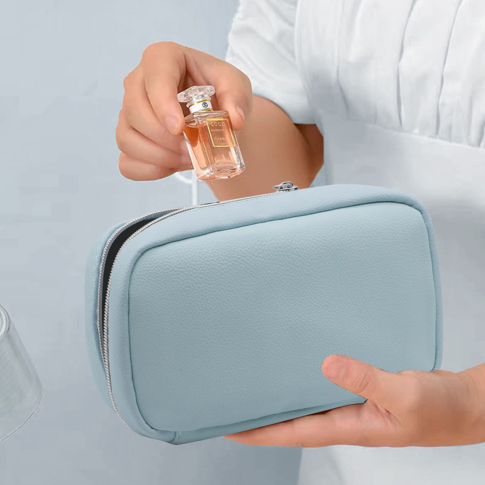Waterproof Travel Makeup Bag - Portable Cosmetic Organizer with Zipper for Women & Men | Perfect for Toiletries, Makeup Storage & On-the-Go Essentials