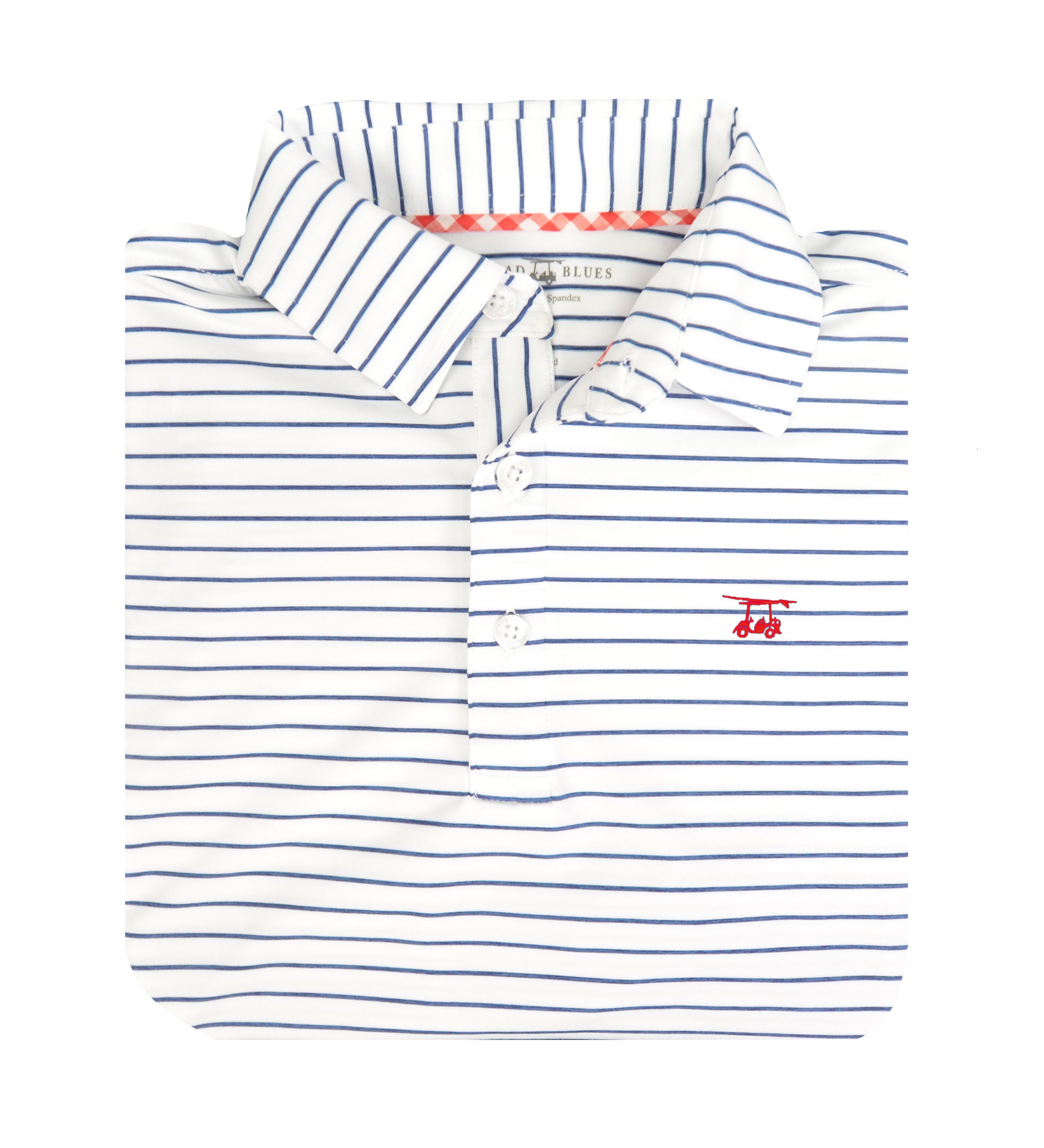 Albatross Polo Shirt - White with Heather Regatta Pinstripes | Classic Men's Casual Wear for Golf, Business & Summer Outings