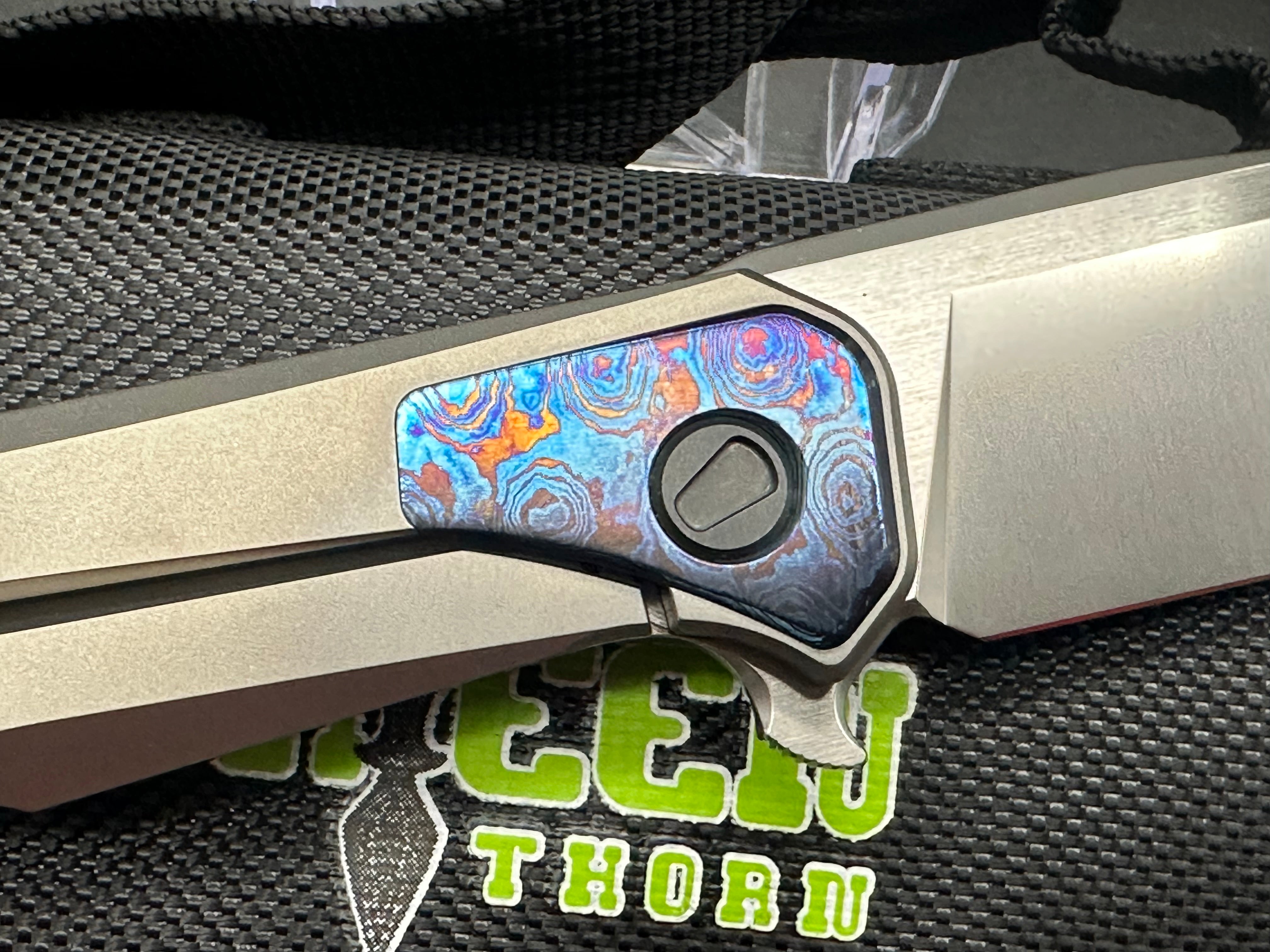 Premium Green Thorn Lochsa Folding Knife - M390 Super Steel Blade & TC4 Titanium Integral Handle for Outdoor, Camping, Hunting, and EDC Use