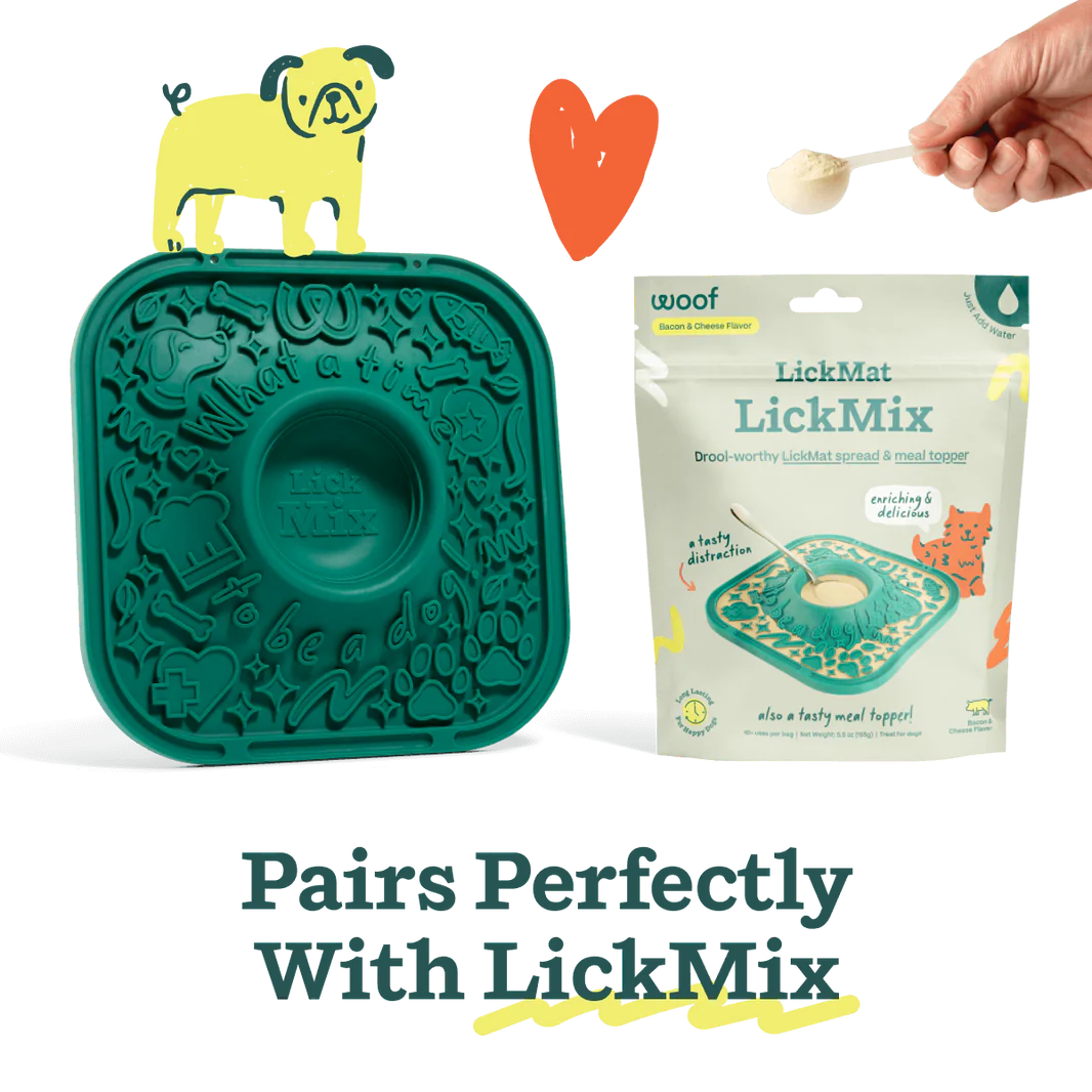 LickMat Lavender Lick Mat for Dogs - Non-Slip Suction Cup Base with Built-in Bowl | Perfect for Dog Anxiety Relief, Slow Feeding & Treat Dispensing | Great for Grooming, Mealtime & Calming Pets