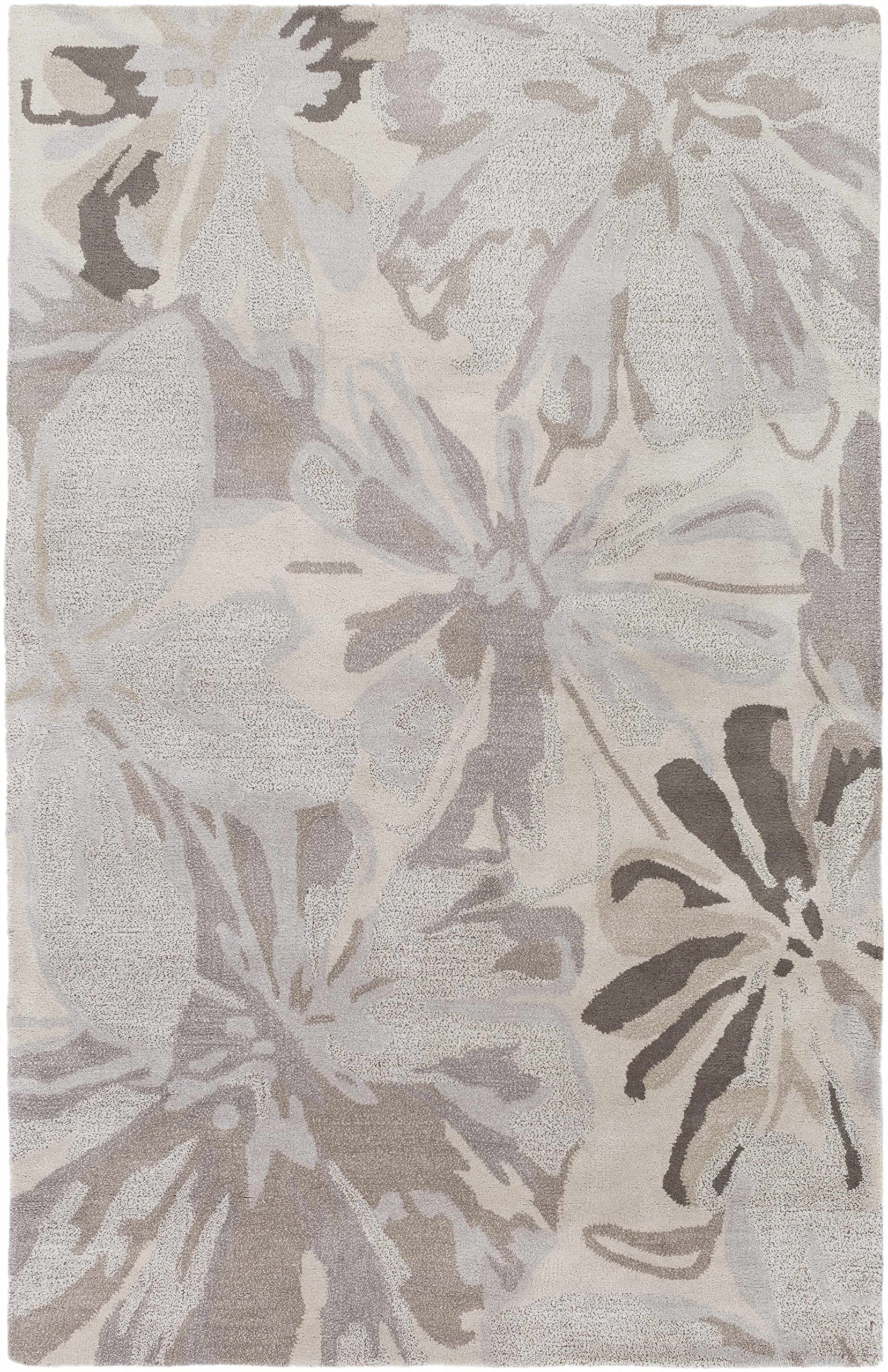 Hauteloom Ilfeld Wool Area Rug for Living Room & Bedroom - Transitional Design in Gray & Brown - 2' x 3' - Soft & Durable for Home Decor, Cozy Floor Covering