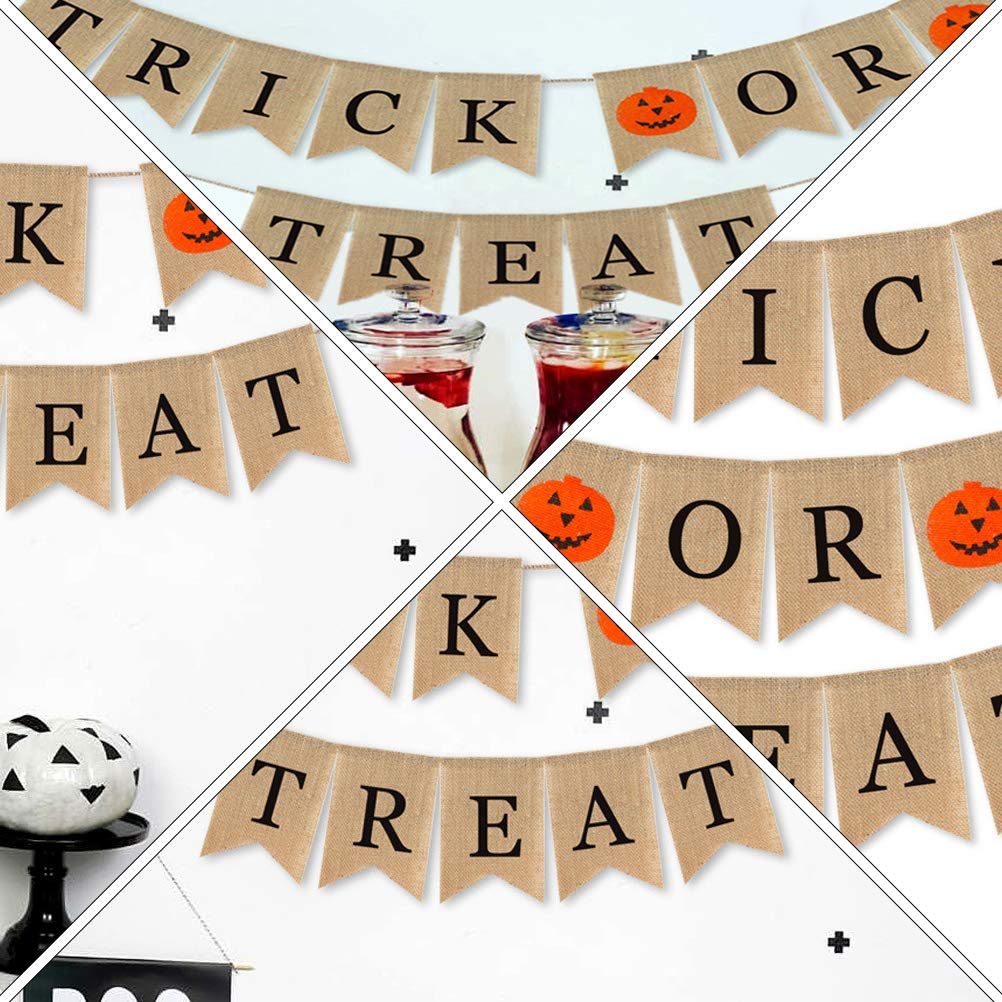 Halloween Swallowtail Bunting Flag - Decorative Pie Mabula Banner for Trick or Treat, Photo Props & Party Decorations | Perfect for Halloween Home Decor, Yard Displays & Spooky Party Backdrops