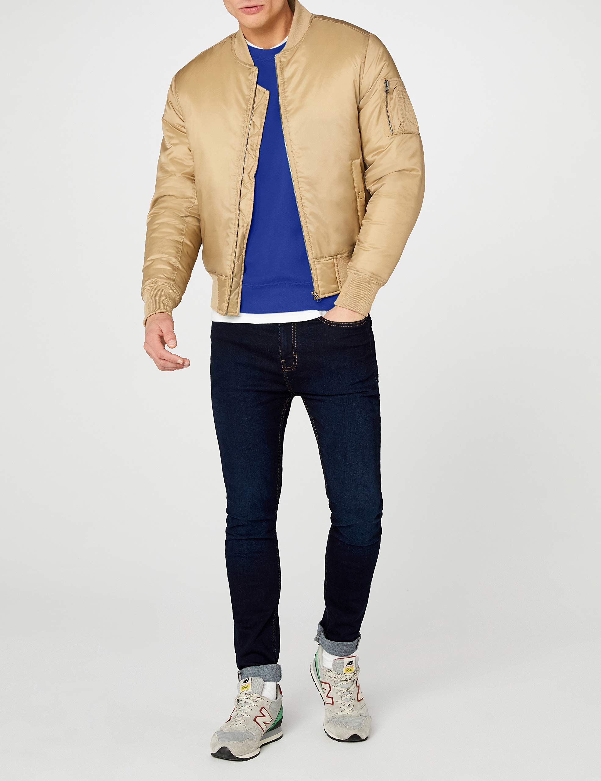 Fruit of the Loom Men's Lightweight Raglan Sweatshirt - 240 GSM Comfort Fit Long Sleeve Pullover (Large, Royal Blue) - Perfect for Casual Wear, Gym & Outdoor Activities