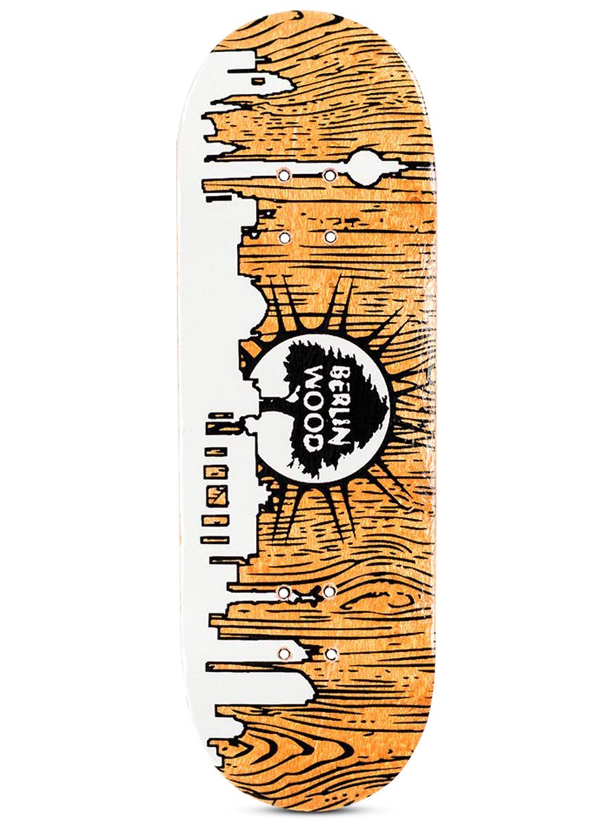 Berlinwood Fingerboard Deck BW Skyline - Professional Fingerboard Skateboard for Tricks & Stunts - Perfect for Skateboarding Enthusiasts & Collectors