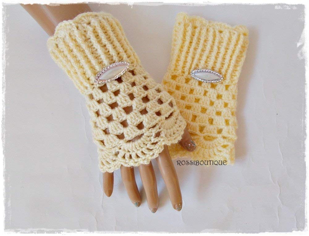 Warm Crochet Fingerless Gloves for Women & Men - Handmade Knitted Winter Gloves - Perfect for Typing, Driving & Outdoor Activities