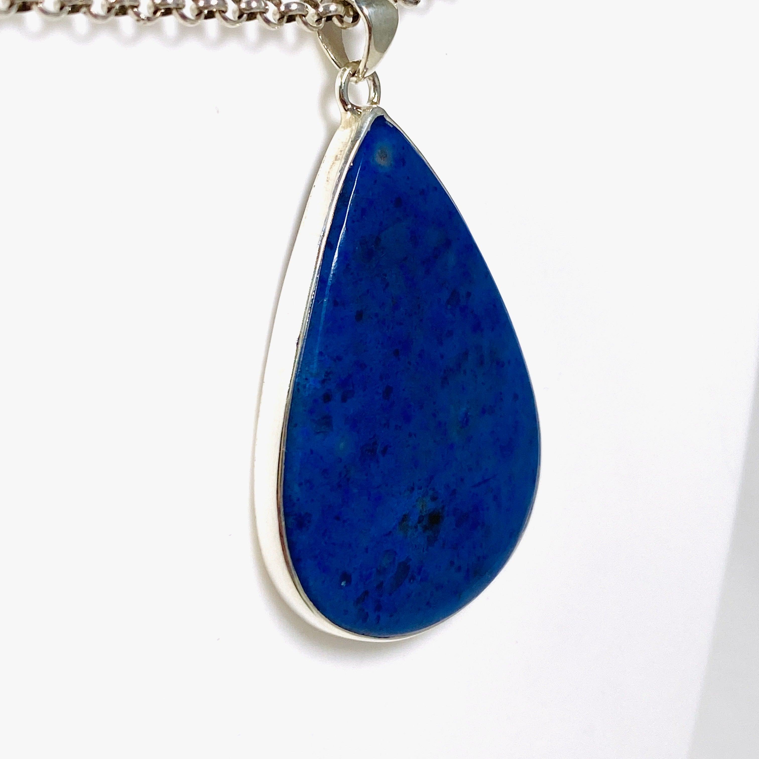 Natural Dumortierite Teardrop Pendant Necklace KPGJ4154 | Healing Crystal Jewelry for Meditation, Energy Balancing & Spiritual Growth