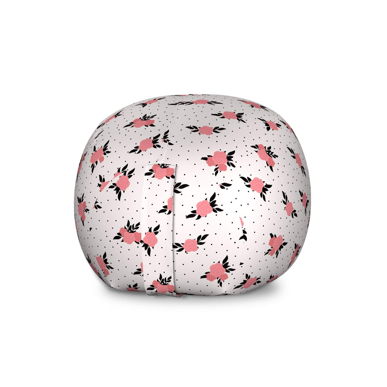 Ambesonne Floral Storage Toy Bag Chair - Large Washable Stuffed Animal Organizer with Rose Bouquet Design | Perfect for Kids' Room, Nursery & Playroom Organization