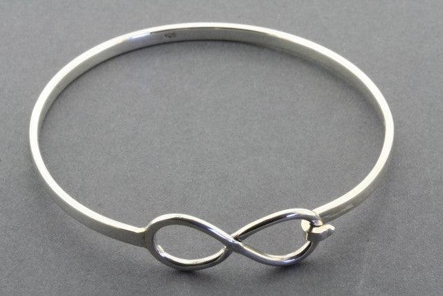 Infinity Closer Bangle - Sterling Silver Bracelet for Women, Elegant & Dainty Jewelry Gift for Her - Perfect for Anniversaries, Weddings & Special Occasions