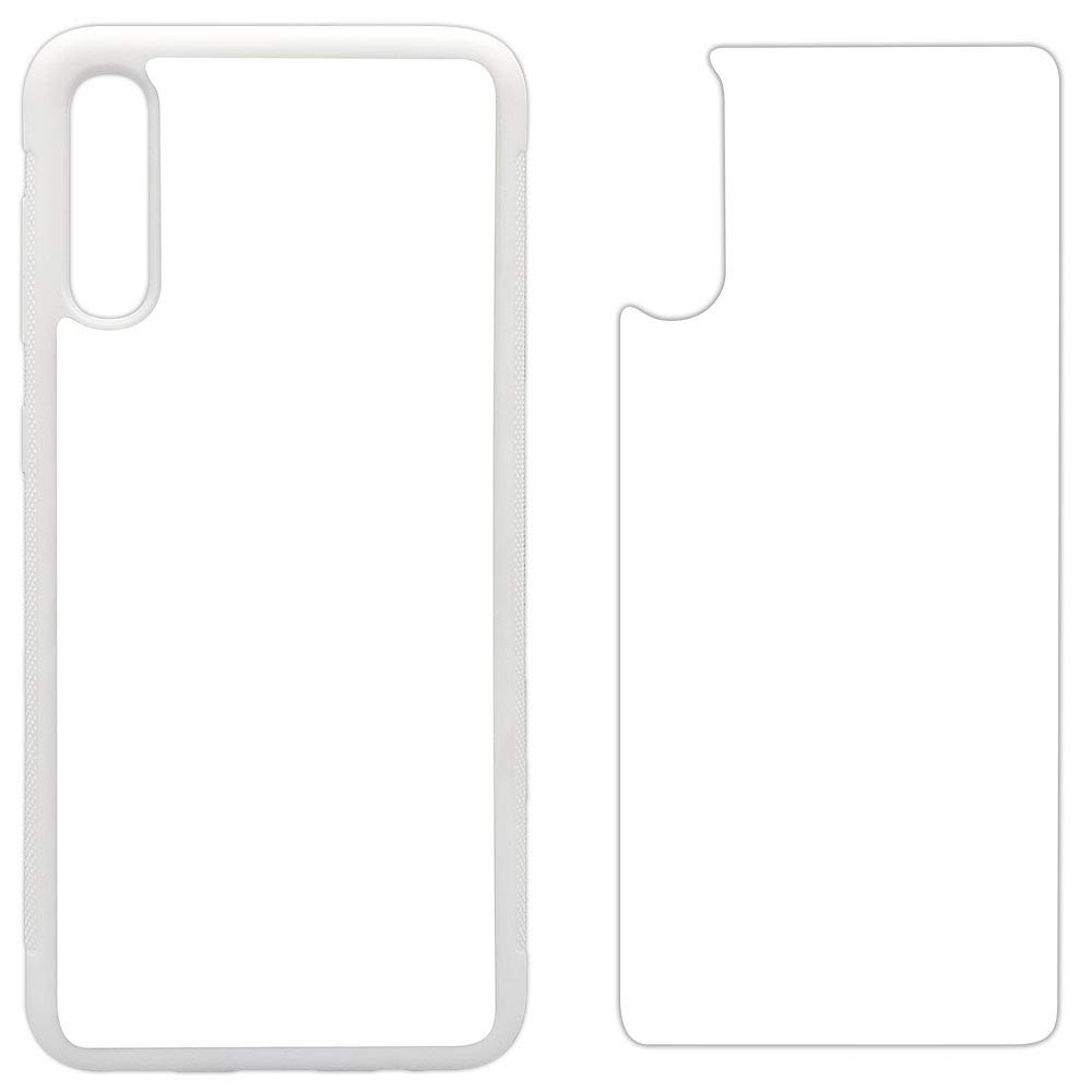 50 Pack Sublimation Blank Phone Cases for Samsung Galaxy A50 - White Rubber Covers with Aluminum Inserts for Dye Sublimation Printing | DIY Custom Phone Case | Perfect for Personalized Gifts, Promotional Items & Small Business Merchandise