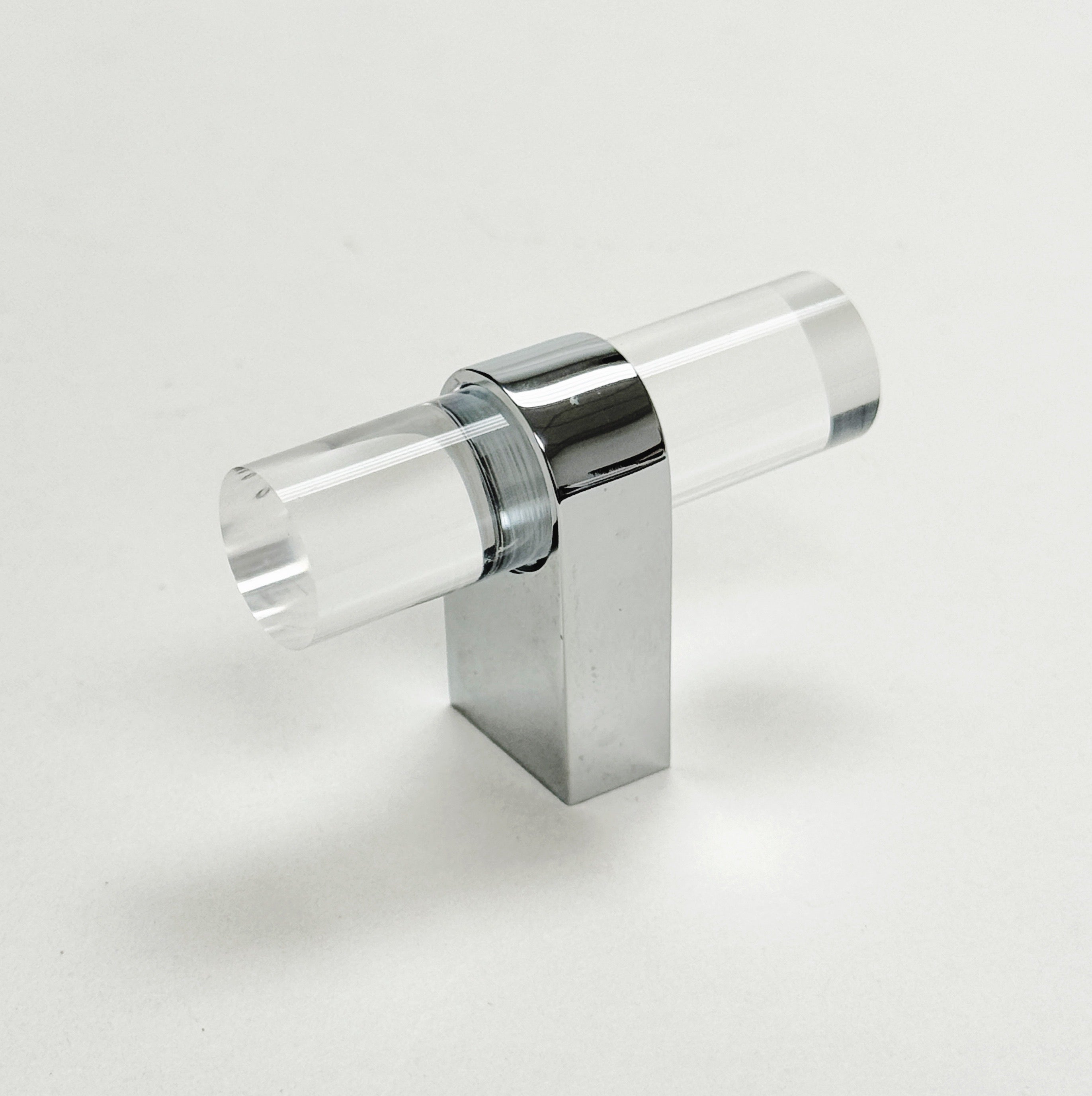 Lucite June Polished Chrome Drawer Pulls and Knobs - Vintage Style Cabinet Hardware for Kitchen & Bathroom Renovation - Easy to Install Drawer Handles for Dressers, Cabinets and Furniture