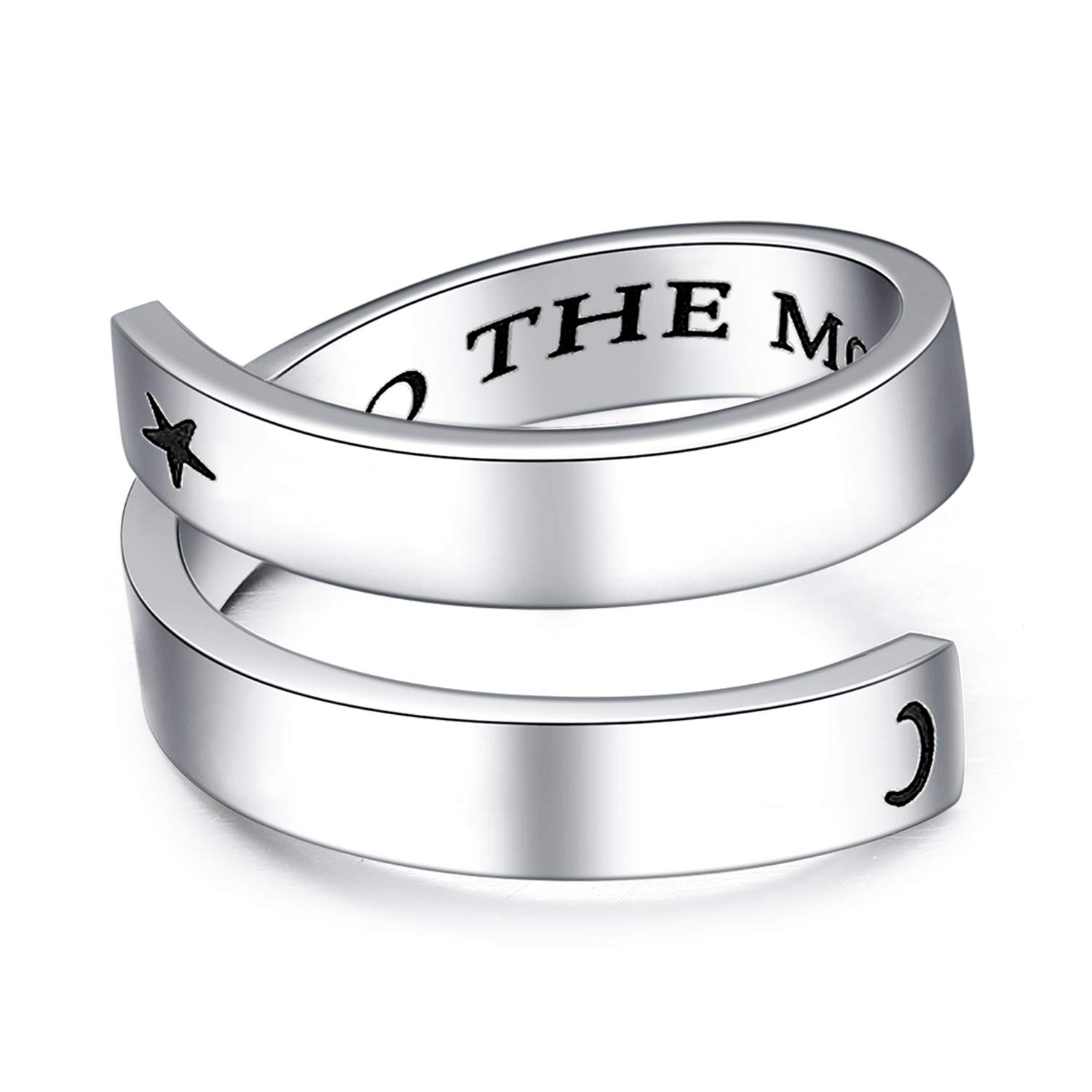 Inspirational Stainless Steel Spiral Wrap Twist Ring for Women - Motivational Personalized Jewelry Gift for Birthday, Graduation, Anniversary | Perfect for Daily Wear, Office & Special Occasions