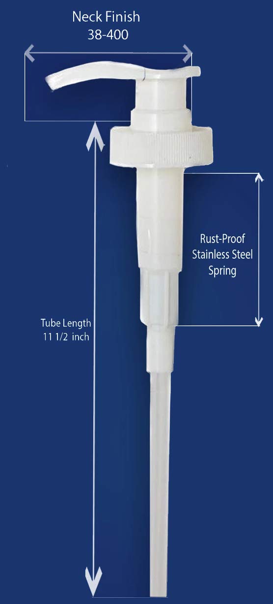 1 Gallon Bottle Pump Dispenser Bulk - Fits 38/400 Neck Size Containers, Adjustable 11.5