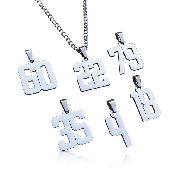 Personalized Number Pendant Necklace with 18