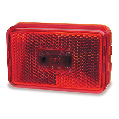Grote 3-1/8 Inch LED Red Clearance and Marker Lights - Heavy Duty Truck, Trailer & RV Safety Lights for Night Visibility
