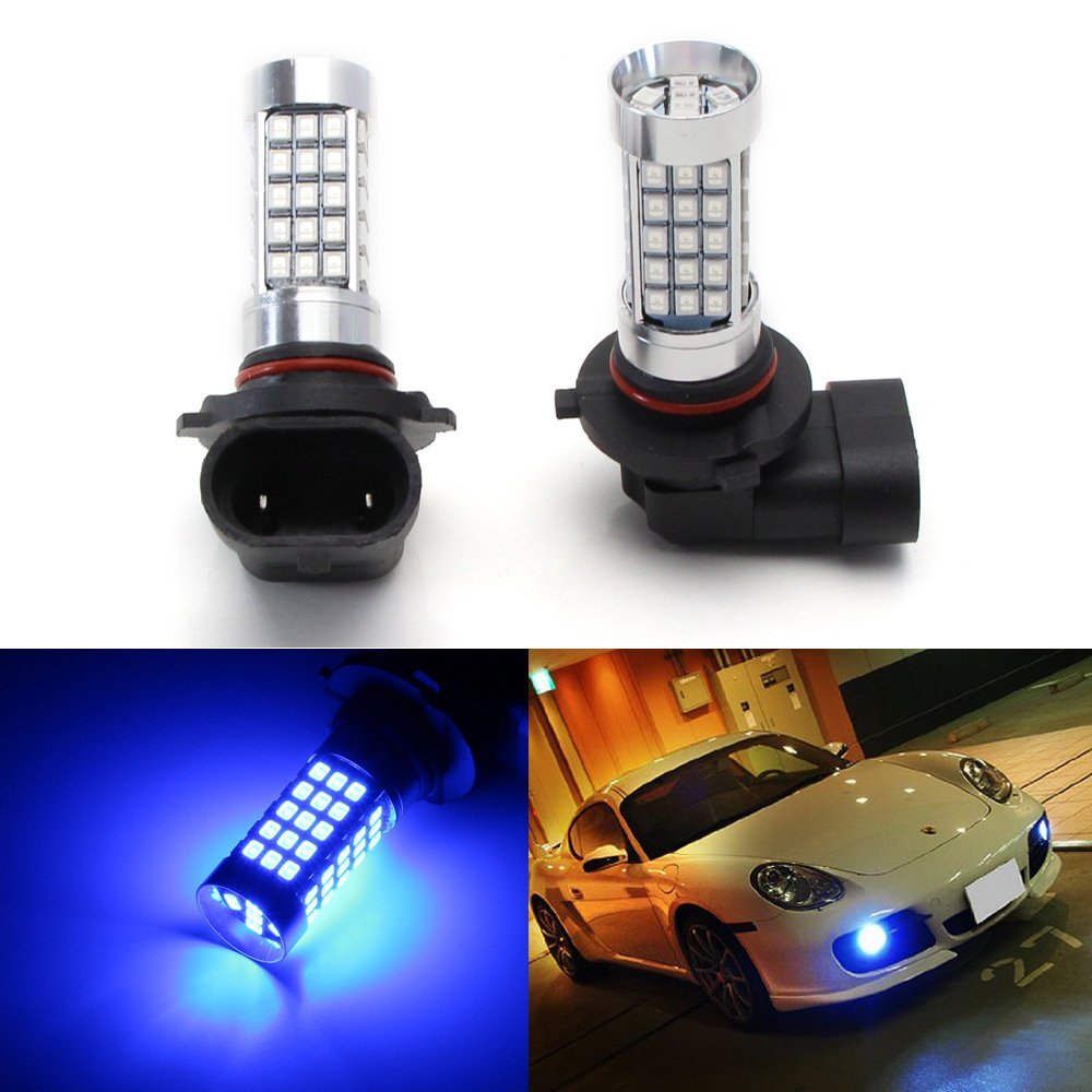 20000K Deep Blue LED Fog Light Bulbs - 9145 9140 H10 9005 68 SMD - 2 Pack - Upgrade Your Vehicle's Style & Visibility for Night Driving and Off-Road Adventures
