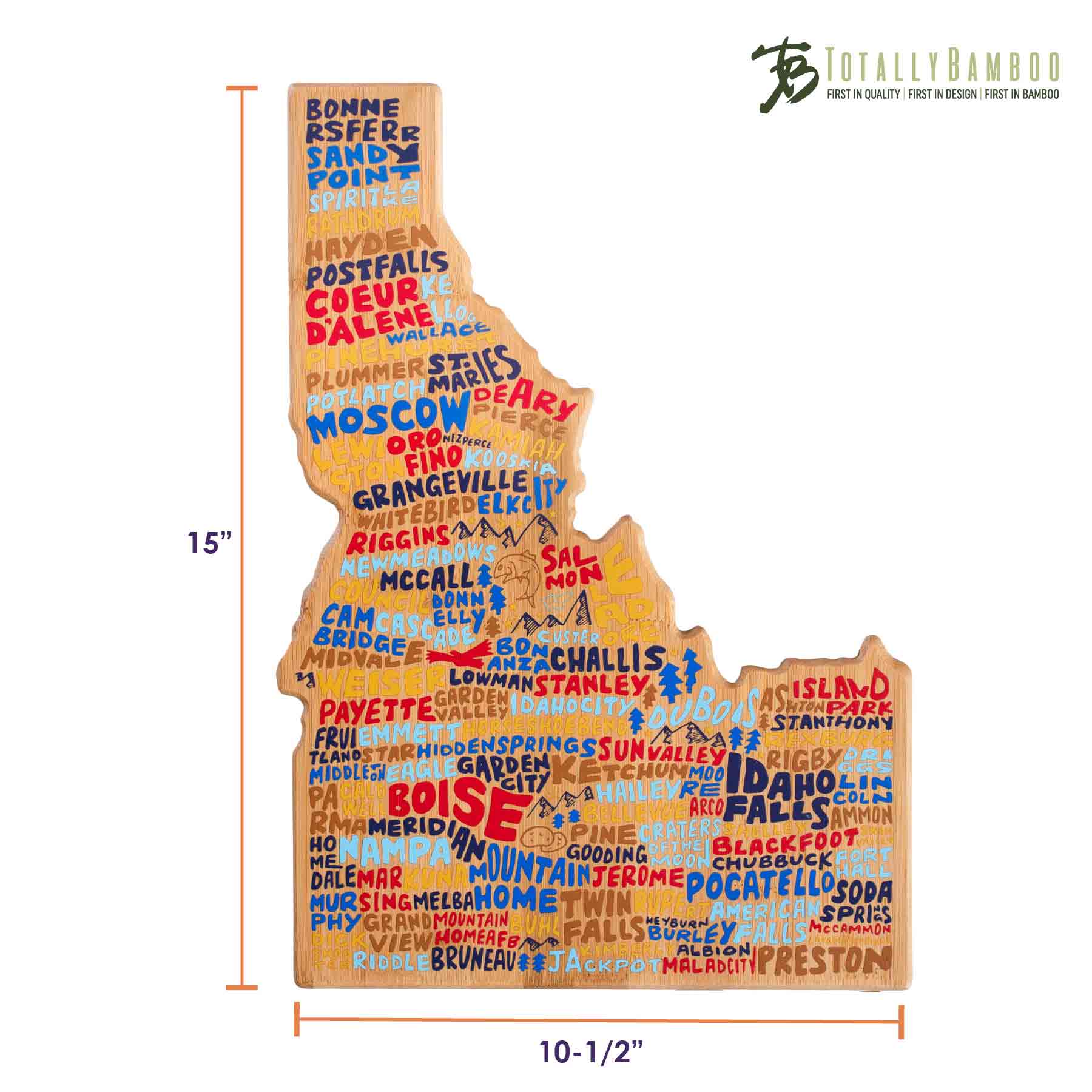 Premium Idaho Wood Cutting Board with Handcrafted Artwork by Wander on Words™ - Perfect for Kitchen Prep, Charcuterie Boards & Home Decor Gifts