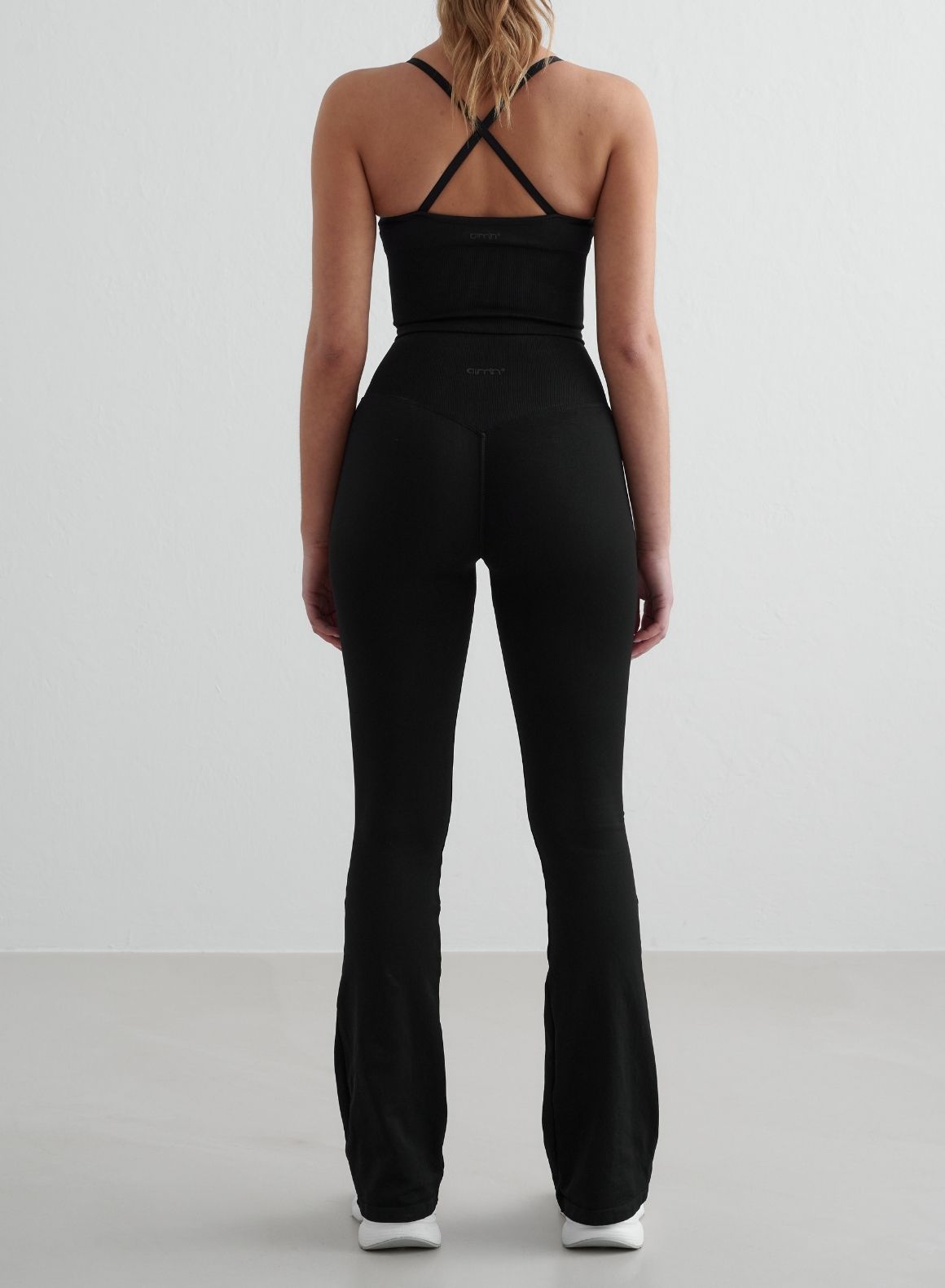 Black Seamless Flare Leggings for Women - High Waisted Yoga Pants with Tummy Control, Perfect for Workout, Running & Casual Wear