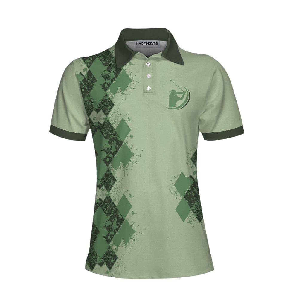 HYPERFAVOR Women's Quick-Dry Short Sleeve Golf Polo Shirt - Moisture Wicking Green Golf Top for Ladies - Perfect for Golf Courses, Country Clubs & Summer Outdoor Activities