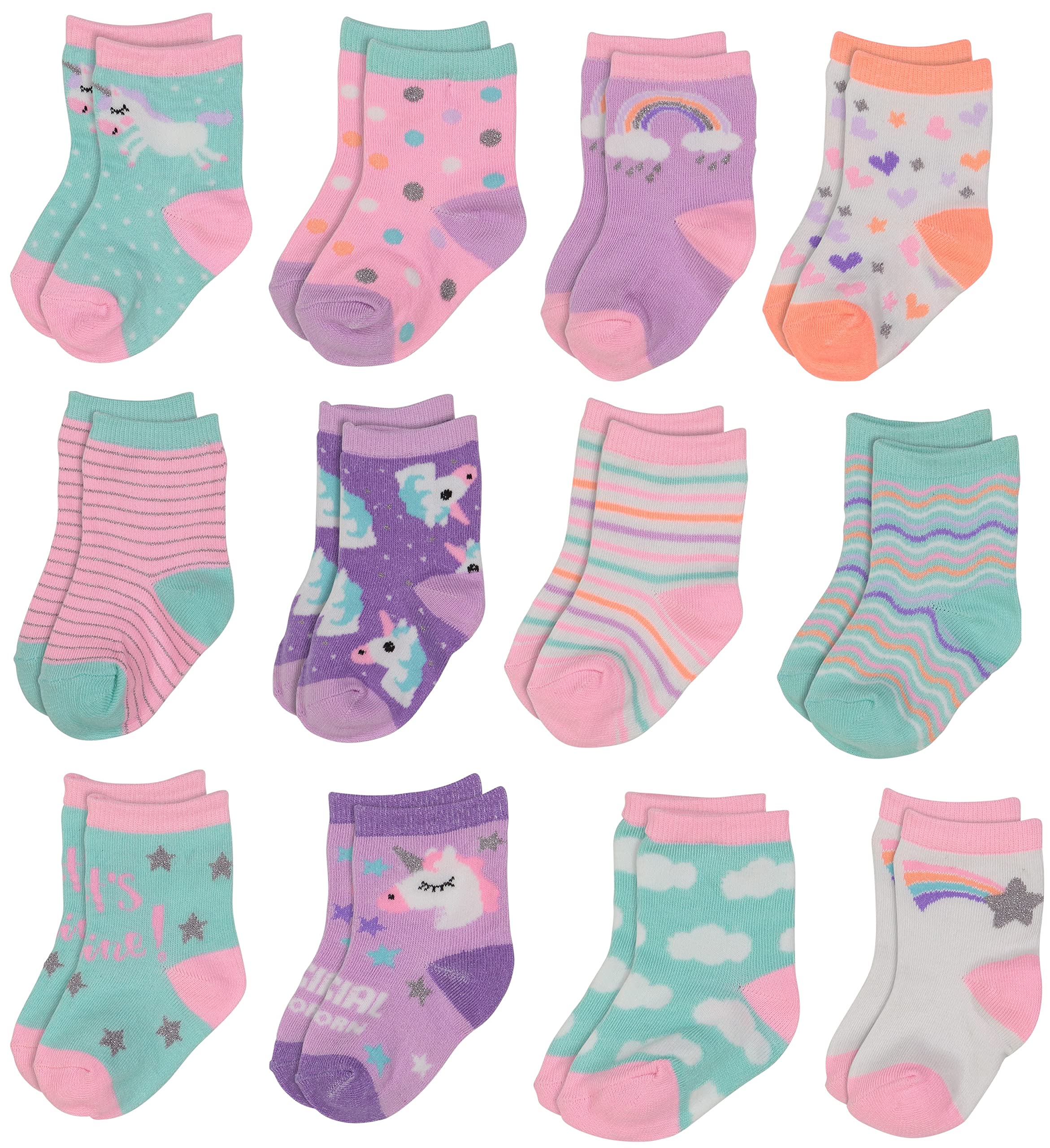 Rising Star Baby Socks for Boys & Girls | Soft Cotton Newborn to 24 Months Socks | Ankle & Crew Length | Perfect for Playtime, Nursery & Everyday Wear
