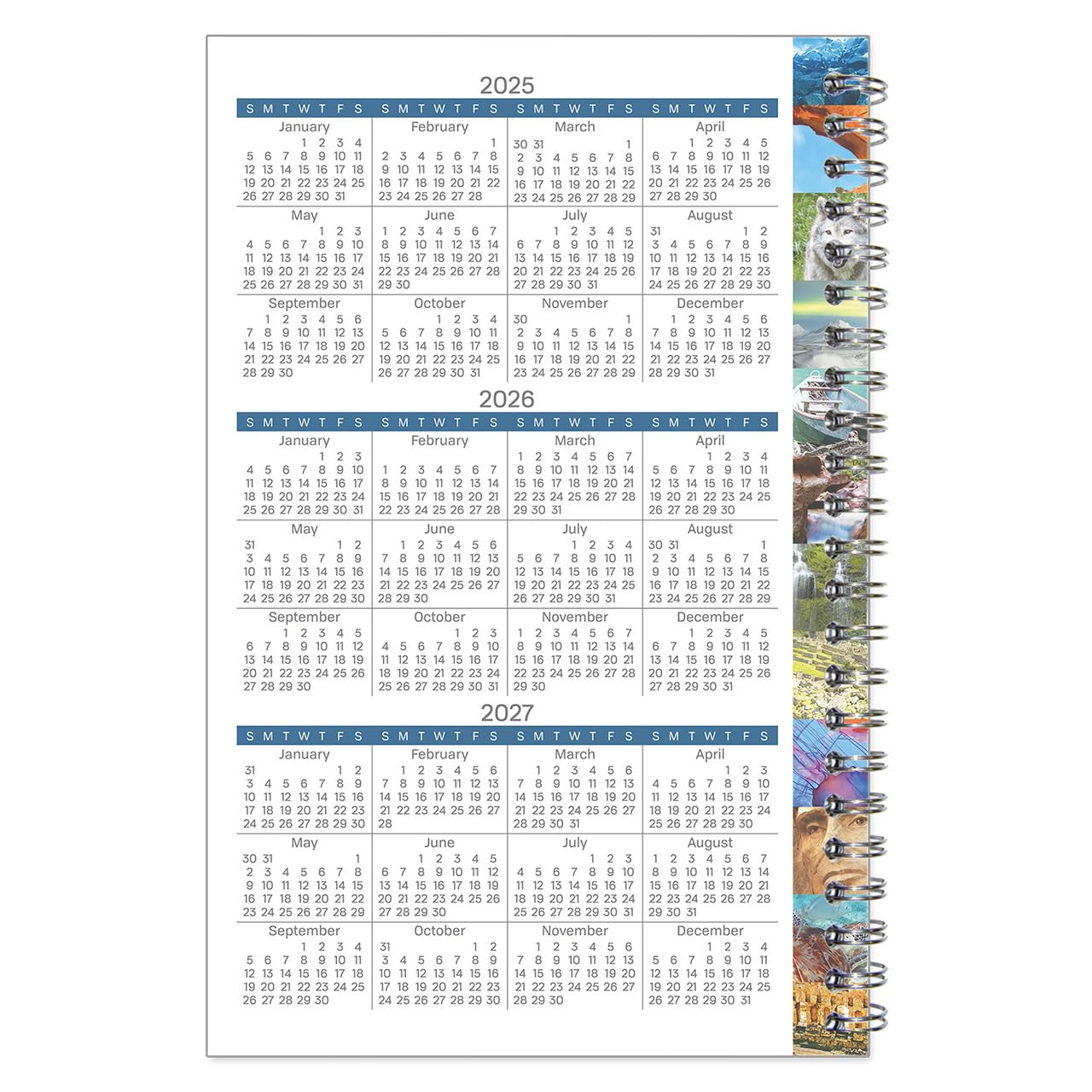 FranklinCovey Leadership Planner 2025 - 6 Month Wire-Bound Notebook (January to June) for Professionals & Students - Perfect for Goal Setting, Time Management & Productivity Tracking