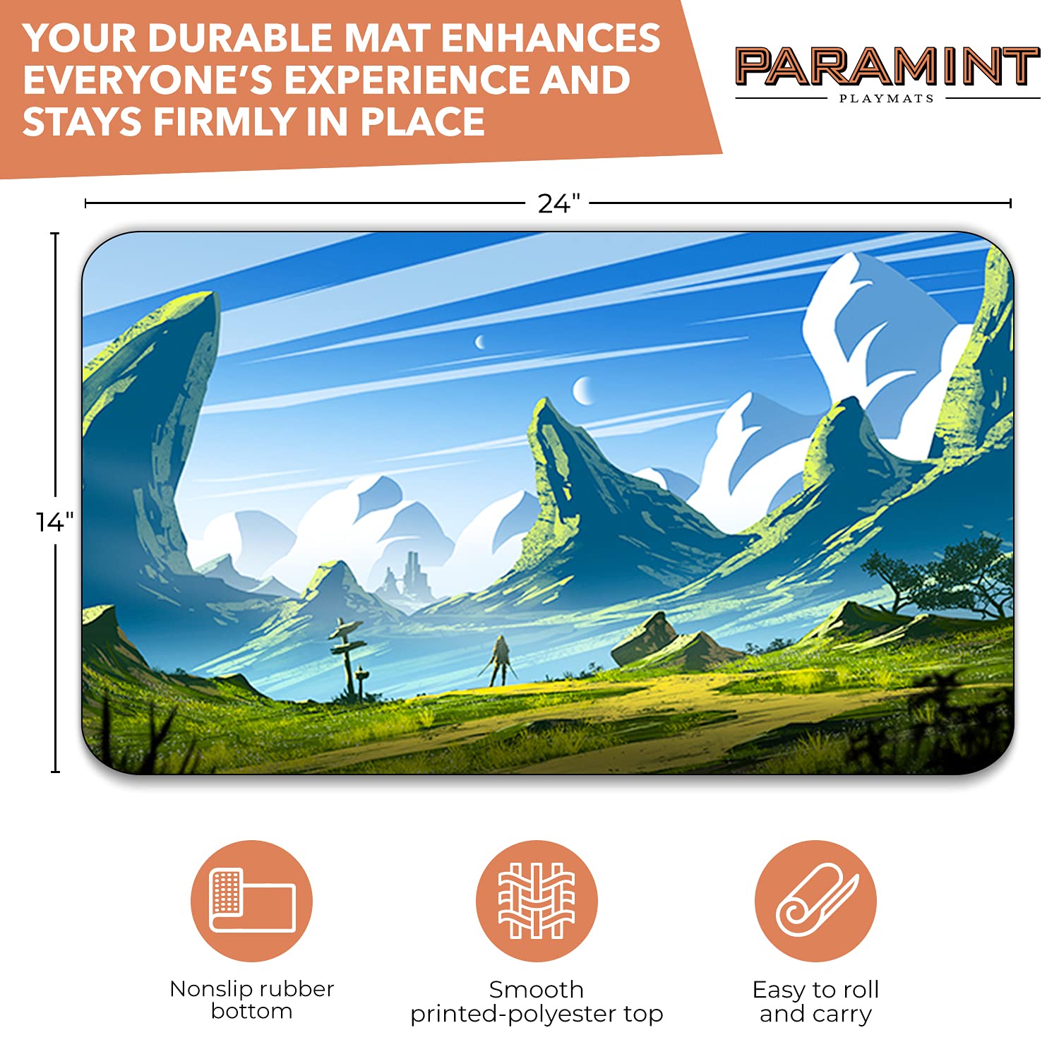 Premium Stitched MTG Playmat for Magic The Gathering - Non-Slip Gaming Mat Compatible with YuGiOh & TCGs - Original Art Designs - Perfect for Tournaments, Casual Play & Card Protection