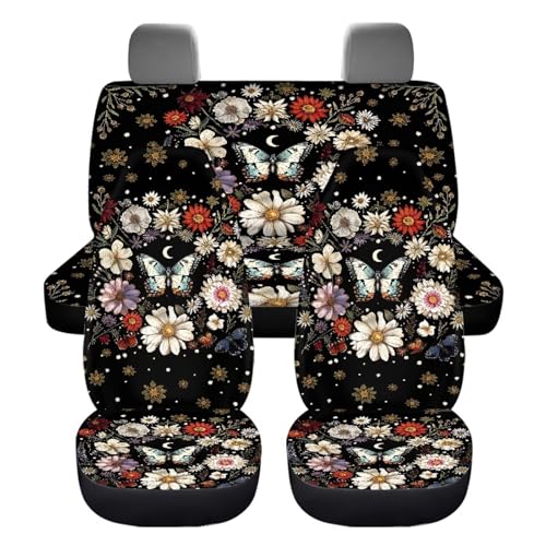 Butterfly Daisy Floral Moon