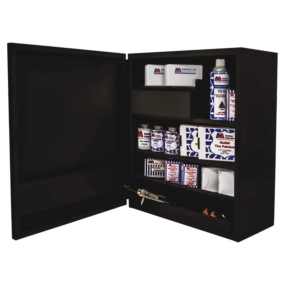 AA Tire Repair Cabinet for Cars & Light Trucks - Durable Storage for Puncture Kits, Sealants & Tools - Perfect for Garages, Auto Shops & Roadside Emergencies