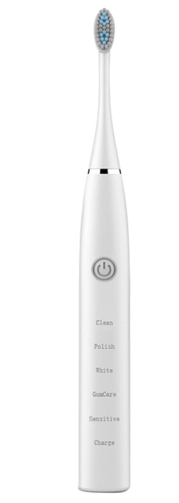 Kids Electric Toothbrush - Soft Bristle USB Rechargeable Toothbrush with 5 Speed Modes & 3 Brush Heads (White) - Gentle Cleaning for Children & Adults, Perfect for Home, Travel & Daily Oral Care