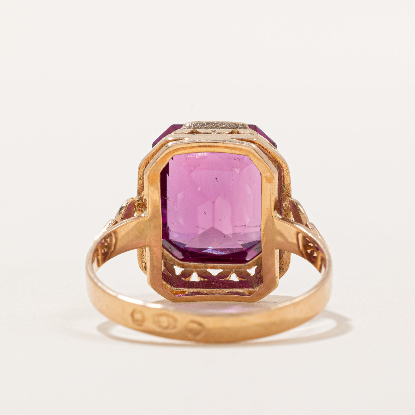 Exquisite 7.55ct Synthetic Purple Sapphire Cocktail Ring - Size 7.5 | Elegant Evening Wear & Special Occasion Jewelry for Women