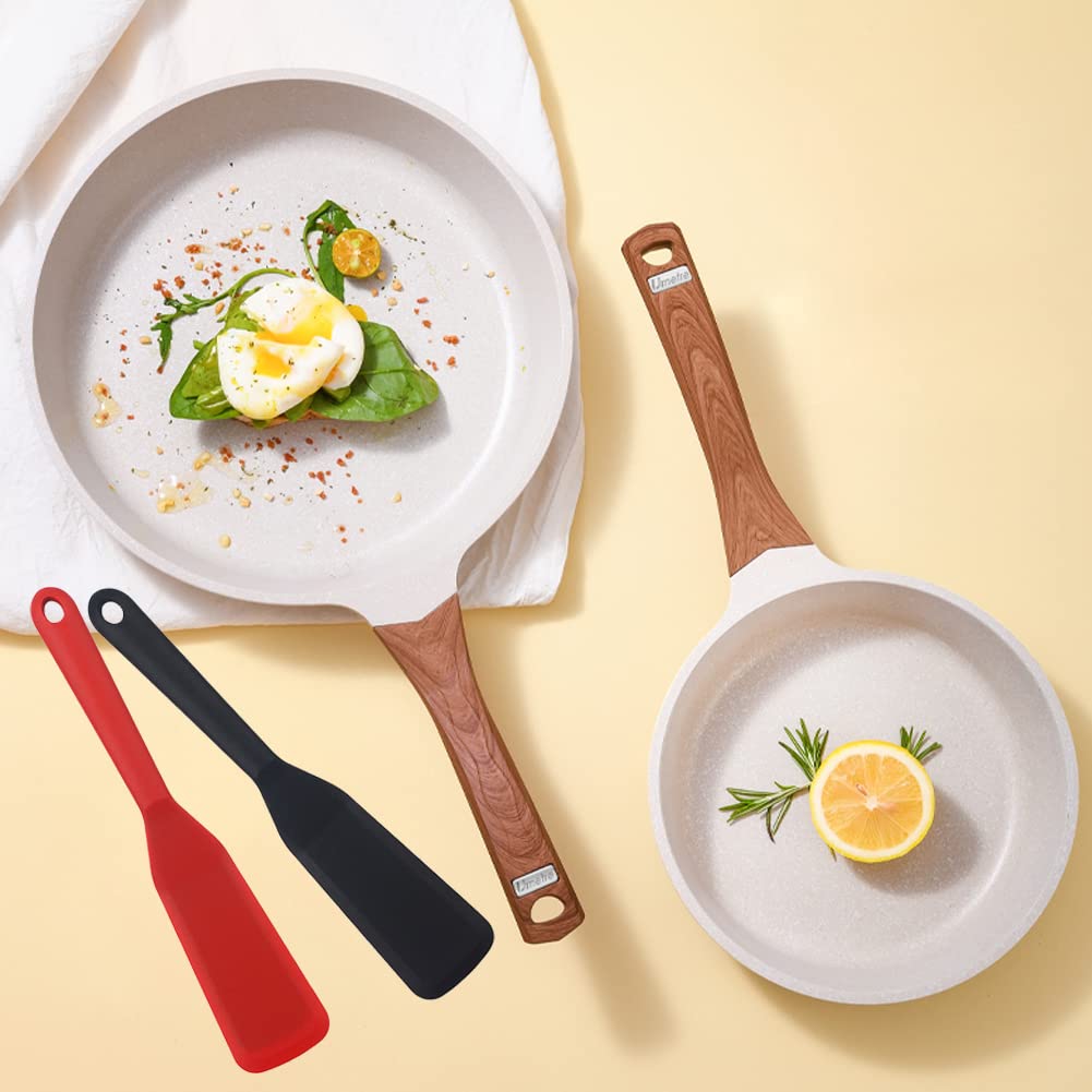 **CANDeal 2-Pack Ultra-Thin Silicone Spatula Set – Non-Stick Omelet Turner, Crepe & Pancake Flipper for Eggs, Burgers, Pizza & Steak – Heat-Resistant & Flexible for Easy Food Flipping – Perfect for Breakfast, Baking & Grilling**