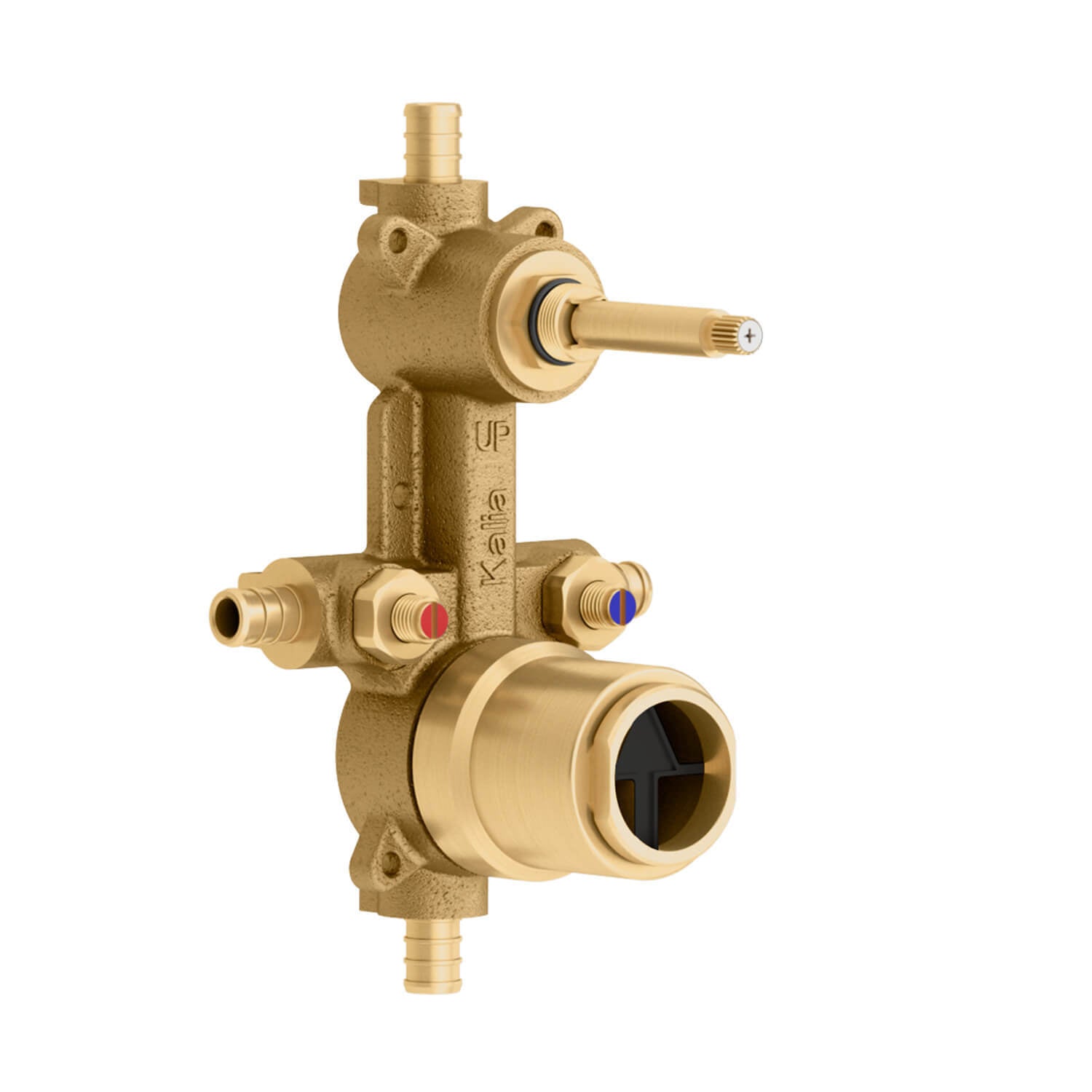 1/2 Inch PEX Pressure Balance Rough-In Valve with 2-Way Diverter - Model 104845 - Perfect for Shower and Bathtub Plumbing Installations