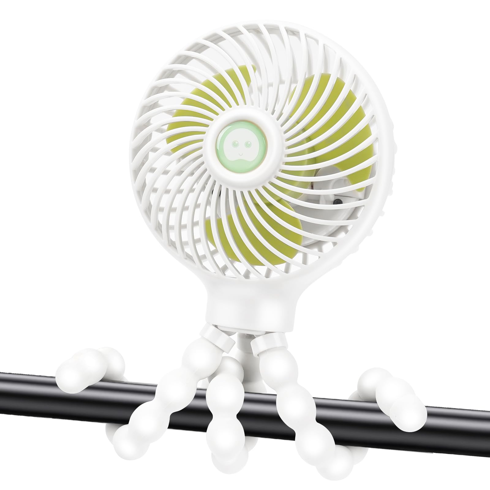 Portable Stroller Fan with Flexible Tripod - 3 Speed Clip On Car Seat Fan, Mini USB Battery Powered Handheld Fan for Baby Pram, Crib, Bike, Treadmill, Camping & Student Desk - Perfect for Outdoor Activities, Travel & Home Use