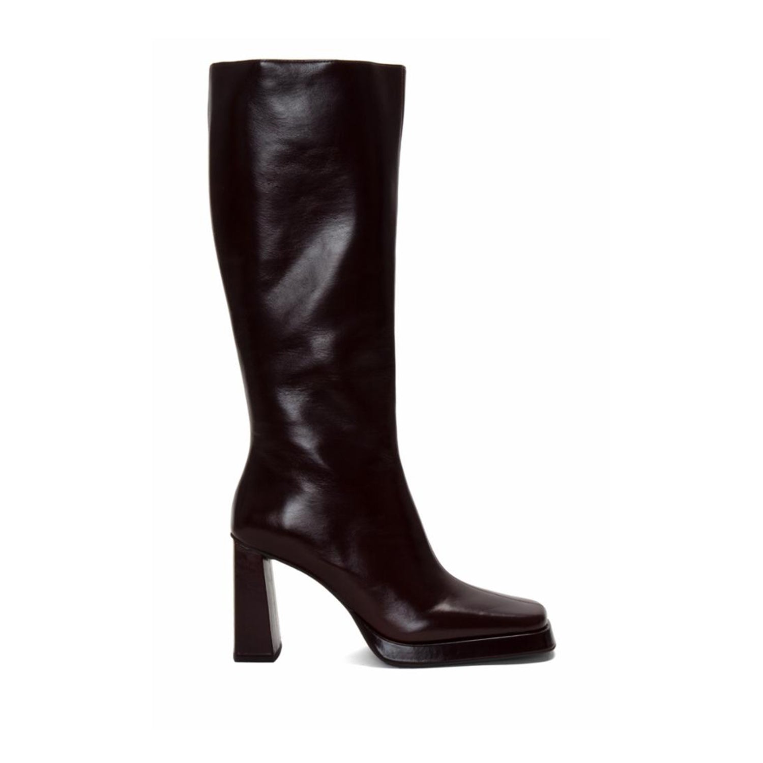 Jeffrey Campbell Women's Maximal Brown M Leather Boots - Stylish Chunky Heel Ankle Booties for Fall & Winter | Perfect for Casual Outfits, Date Nights & Office Wear