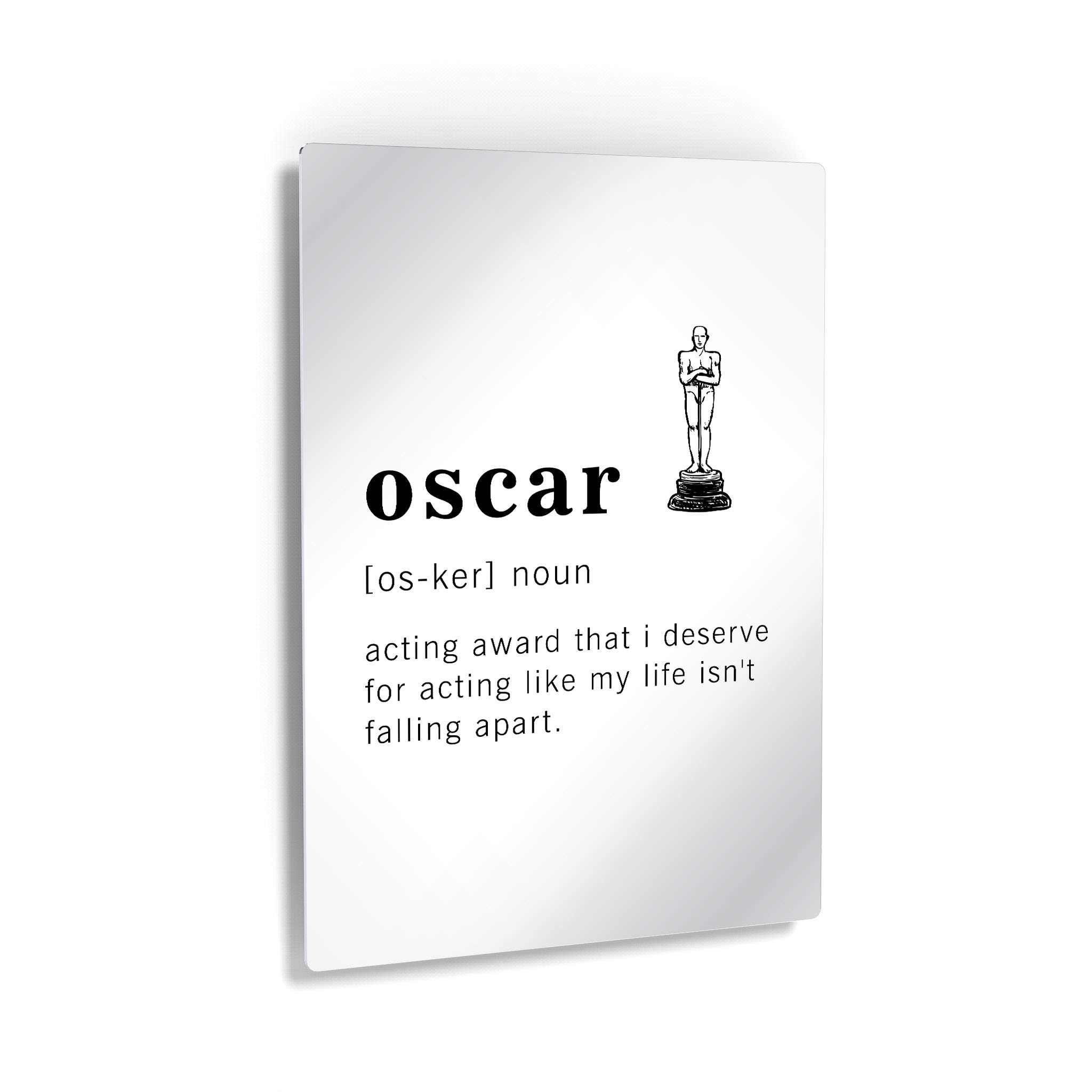 Funny Noun Dictionary Definition of Oscar Metal Print - Inspirational Quote Sign for Office, Living Room, Bedroom & Bathroom - Ready to Hang Wall Art Home Decor (40x30 Inches, Made in USA) - Perfect for Gifts, Housewarming & Humorous Home Décor