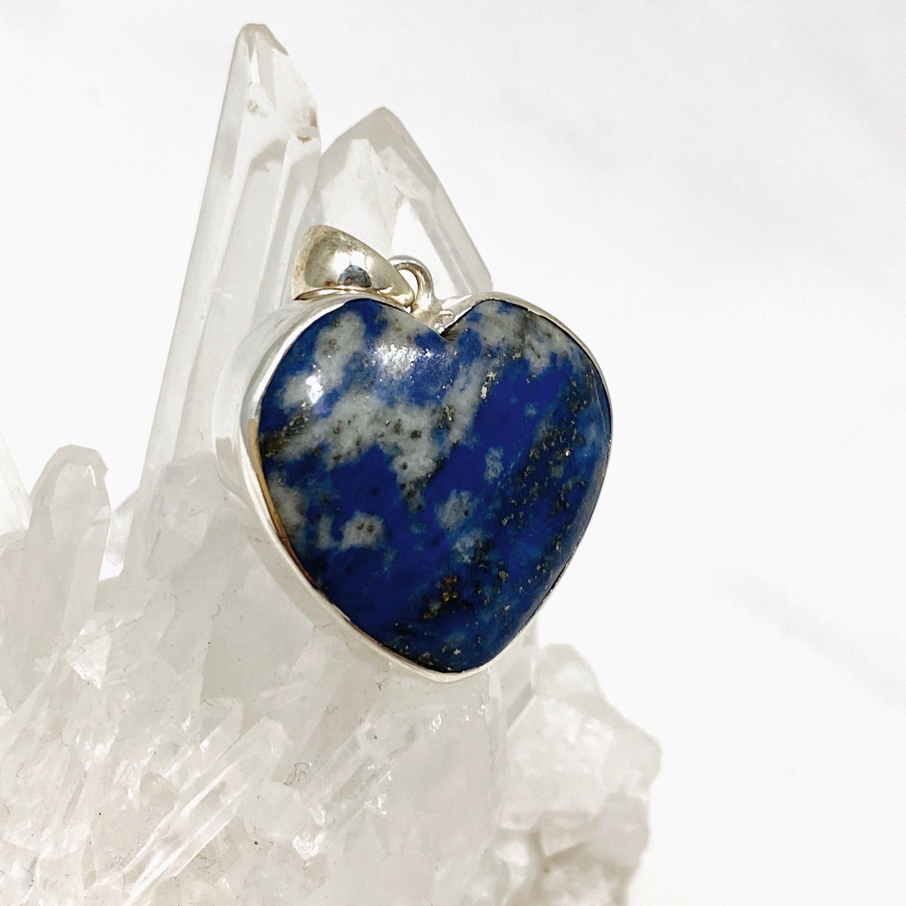 Lapis Lazuli Heart Pendant Necklace - 925 Sterling Silver Jewelry KPGJ3730 | Spiritual Healing, Meditation & Gift for Her