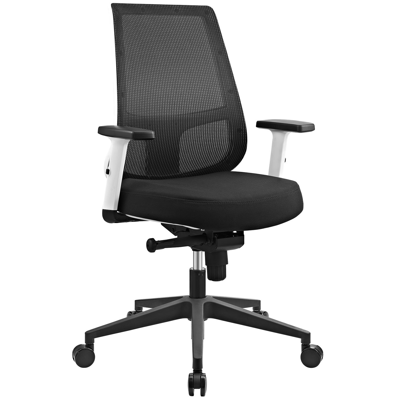 Modway Pump Mesh Ergonomic Office Chair - Adjustable Height Swivel Computer Desk Chair with Lumbar Support, Black - Perfect for Home Office, Gaming & Workspace