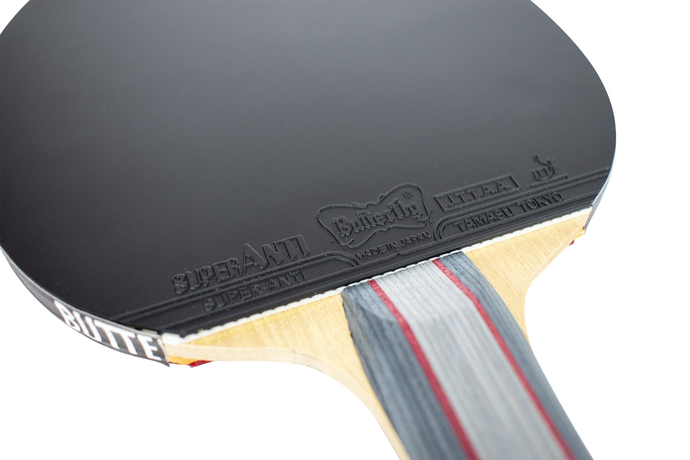 Butterfly Super Anti Table Tennis Rubber - 1.9mm Thick | Red or Black | Professional Inverted Ping Pong Rubber Sheet | Perfect for Tournament Play & Training Sessions