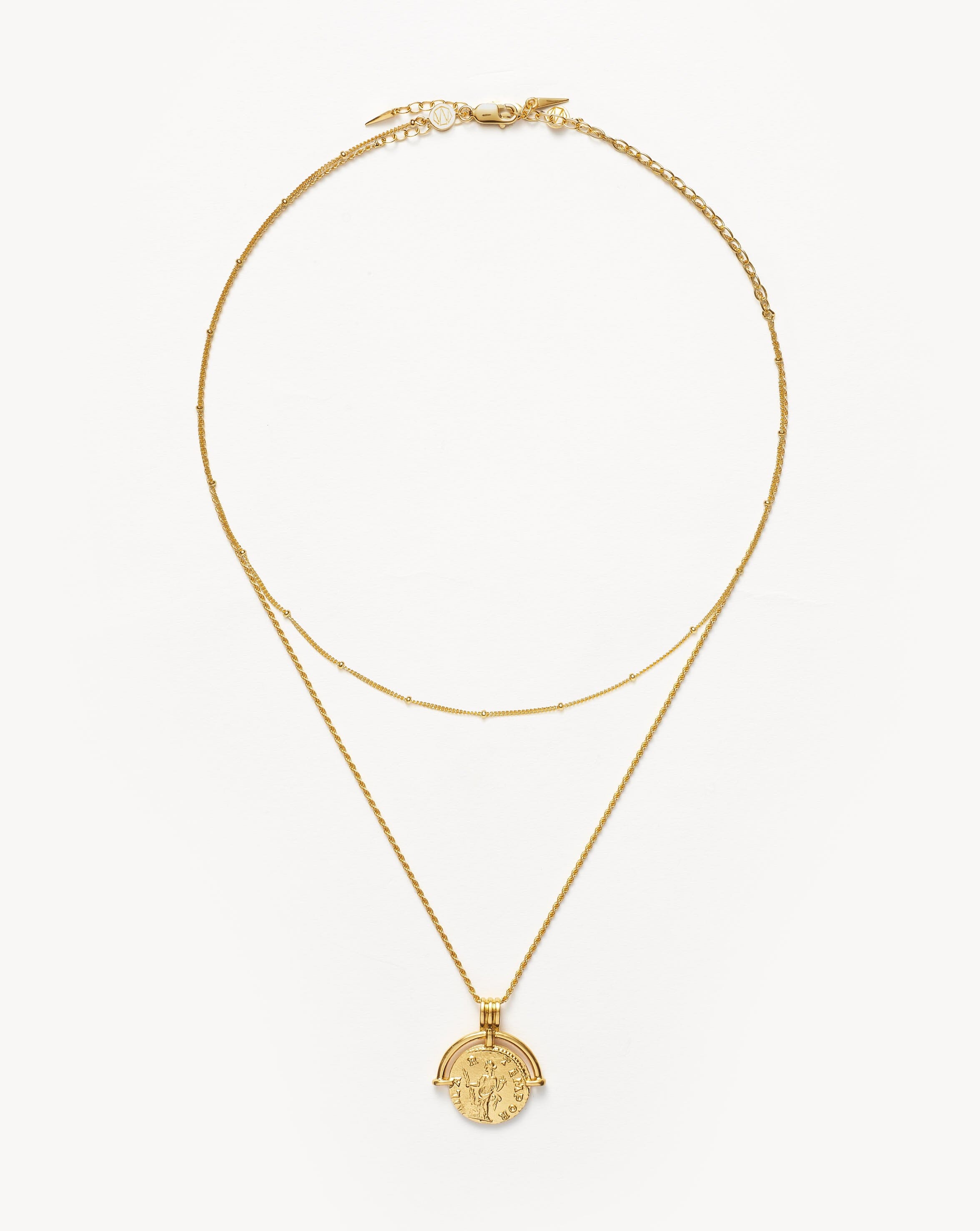 Lucy Williams Roman Arc Chain Necklace Set - 18k Gold Vermeil Layered Necklace for Women | Elegant Jewelry Gift for Birthday, Anniversary & Valentine's Day | Perfect for Date Night, Office Wear & Special Occasions