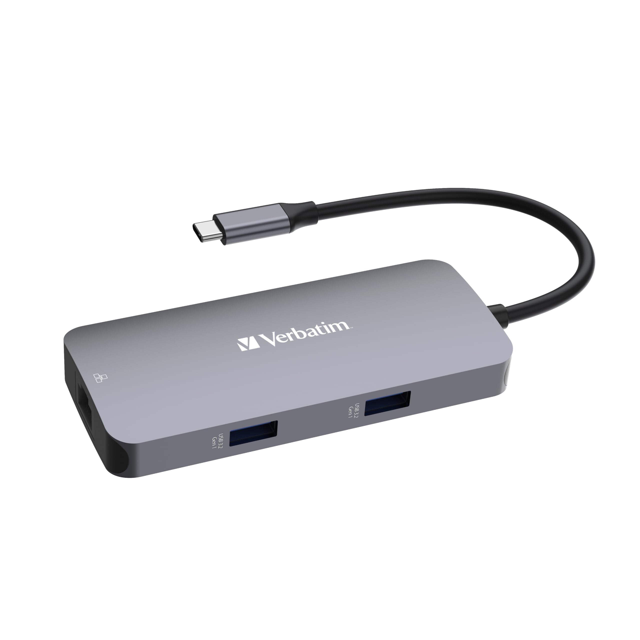 Verbatim USB-C Pro Multiport Hub 5-in-1 Adapter with HDMI, Ethernet, USB-A & USB-C PD - Compatible with MacBook Pro/Air, iPad Pro, Windows Laptops & More - Perfect for Home Office, Remote Work & Business Travel