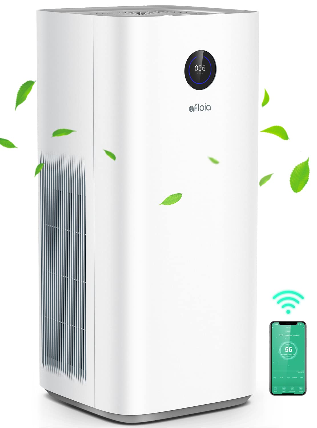 Smart WiFi Air Purifier for Large Rooms up to 1900 sq. Ft - HEPA Filter for Allergies, Pets, Smoke & Dust - Quiet Air Cleaner with PM2.5 Sensor - Ideal for Bedrooms, Living Rooms & Offices